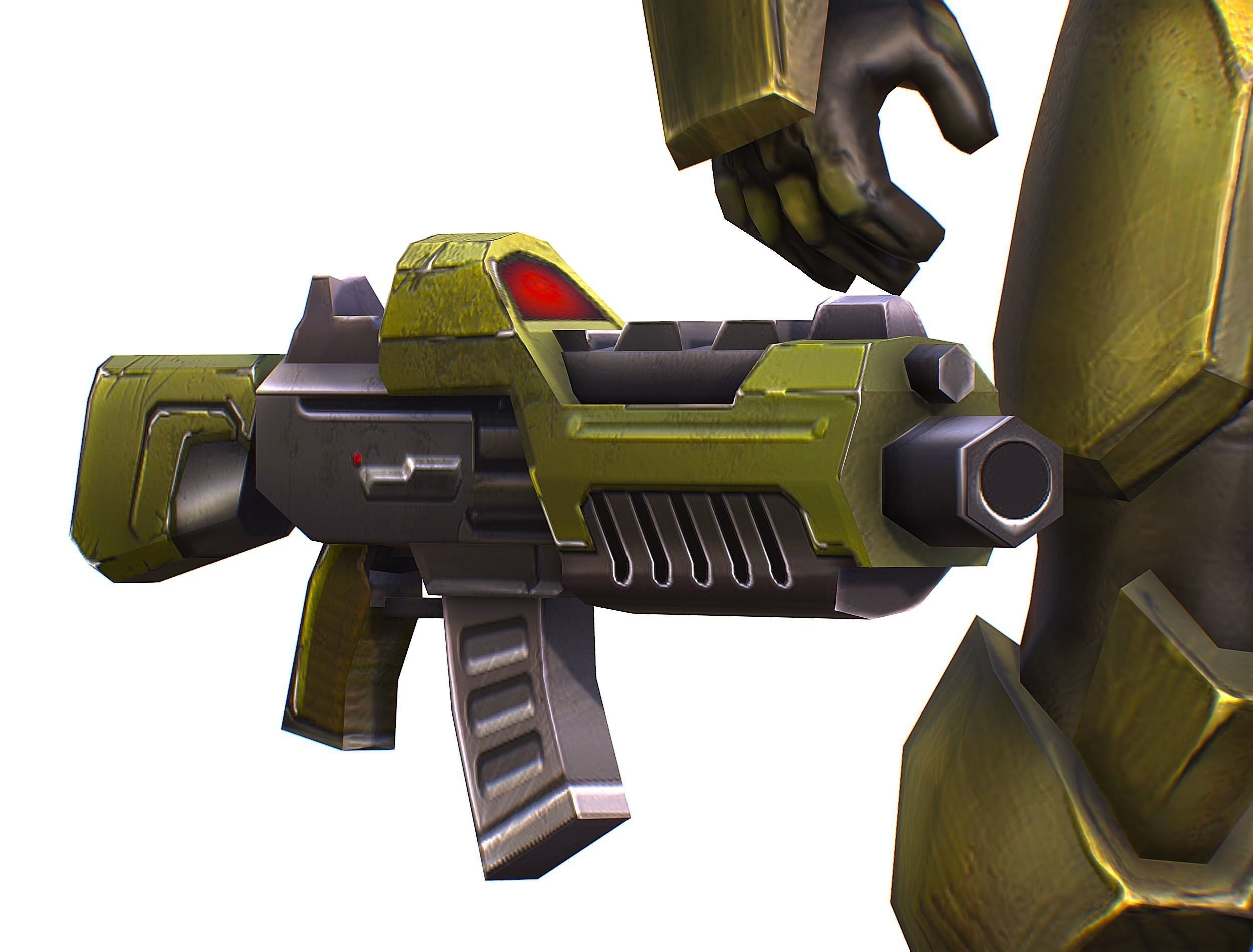 Sci-Fi Man Cyborg male Drone Trooper Soldier Low-poly 3D model_36