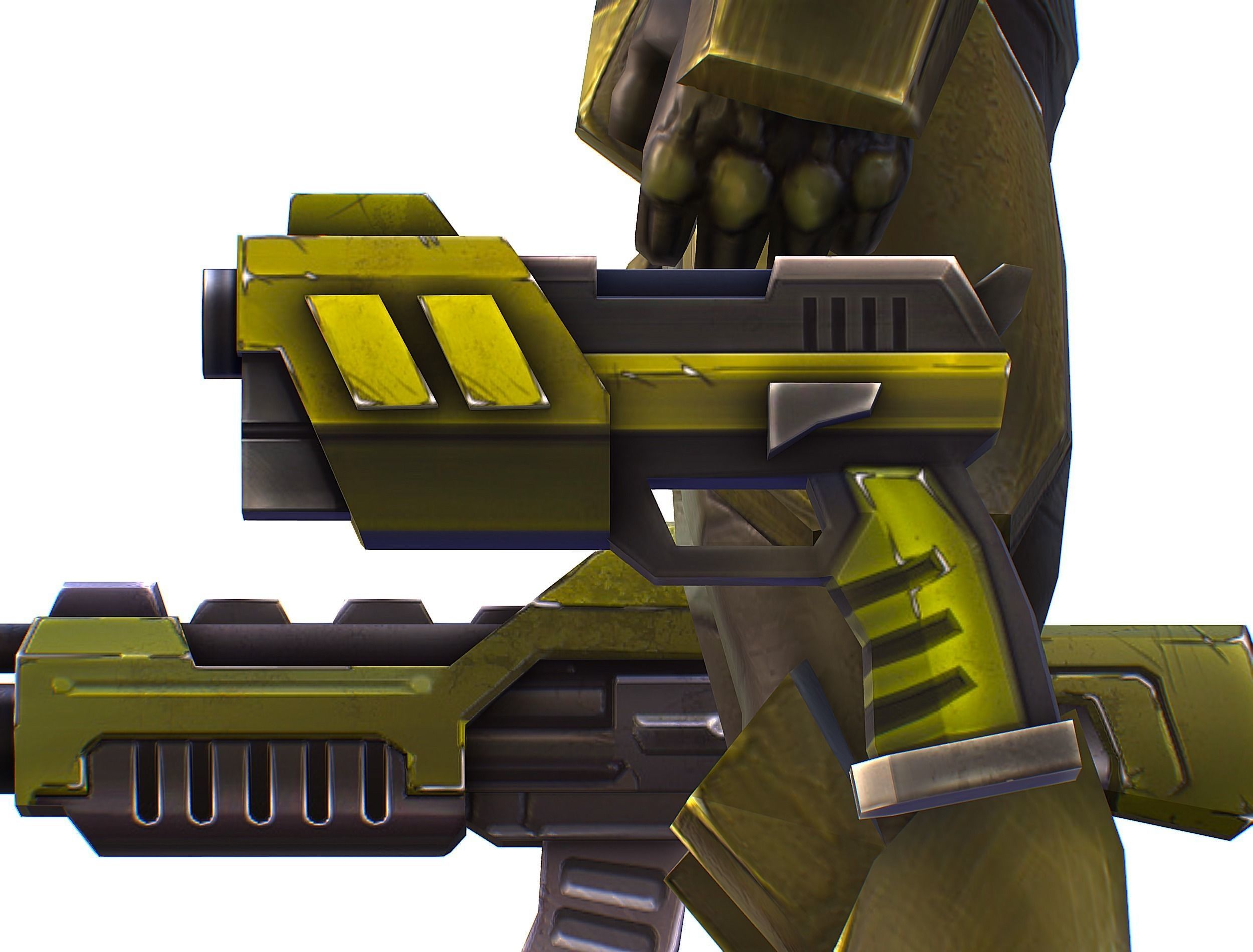 Sci-Fi Man Cyborg male Drone Trooper Soldier Low-poly 3D model_50