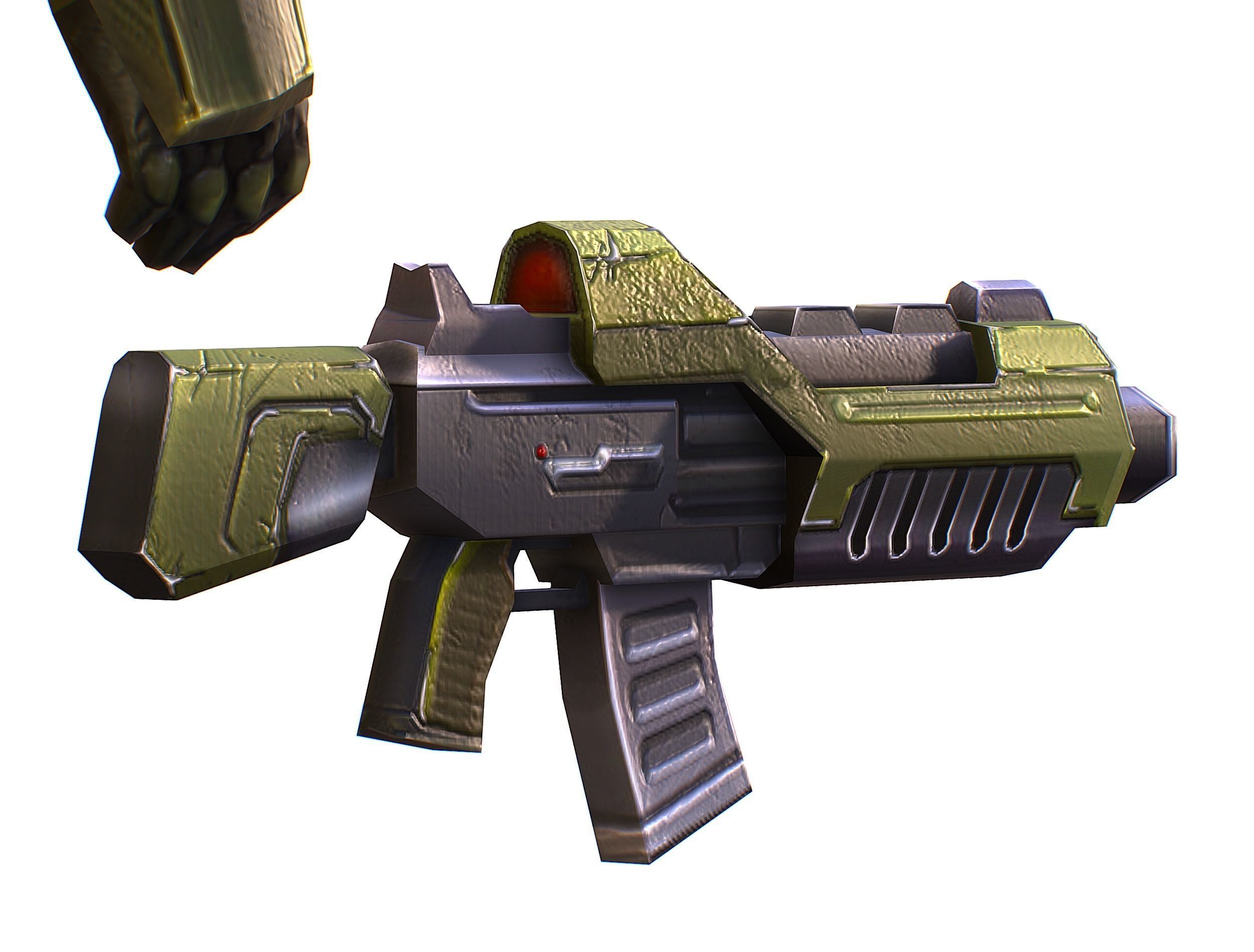 Sci-Fi Man Cyborg male Drone Trooper Soldier Low-poly 3D model_39