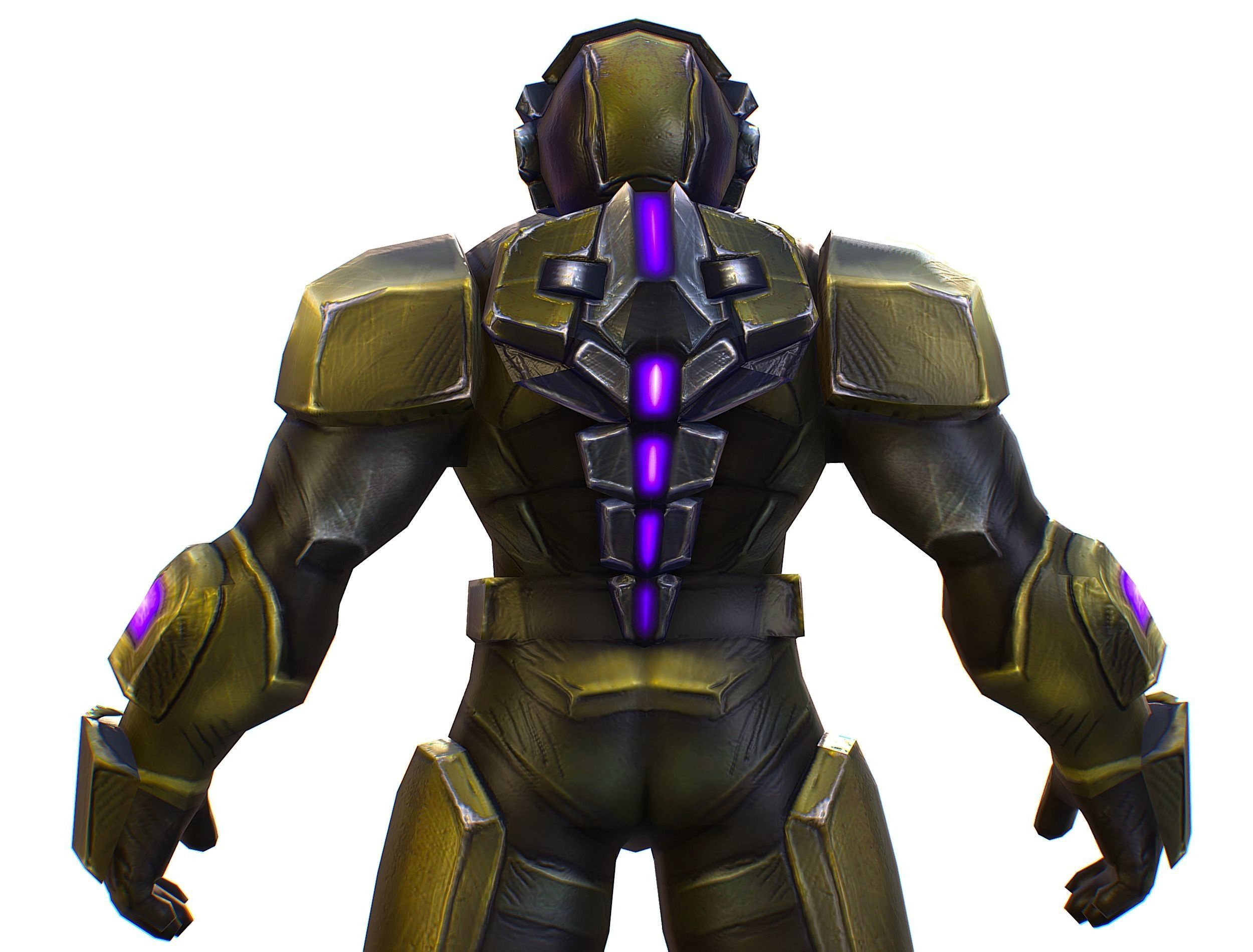 Sci-Fi Man Cyborg male Drone Trooper Soldier Low-poly 3D model_23