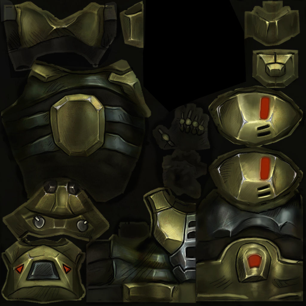 Sci-Fi Man Cyborg male Drone Trooper Soldier Low-poly 3D model_59