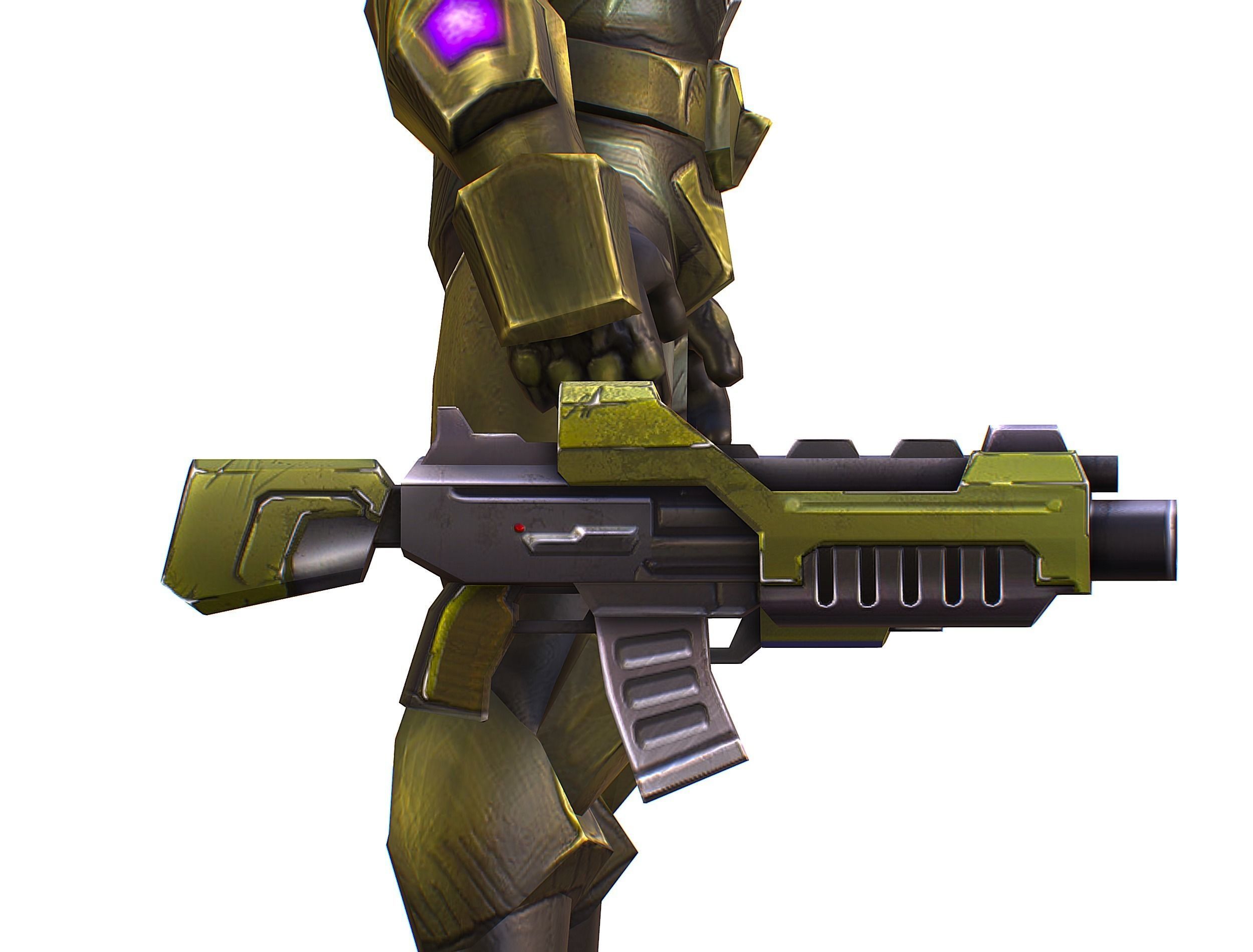 Sci-Fi Man Cyborg male Drone Trooper Soldier Low-poly 3D model_27