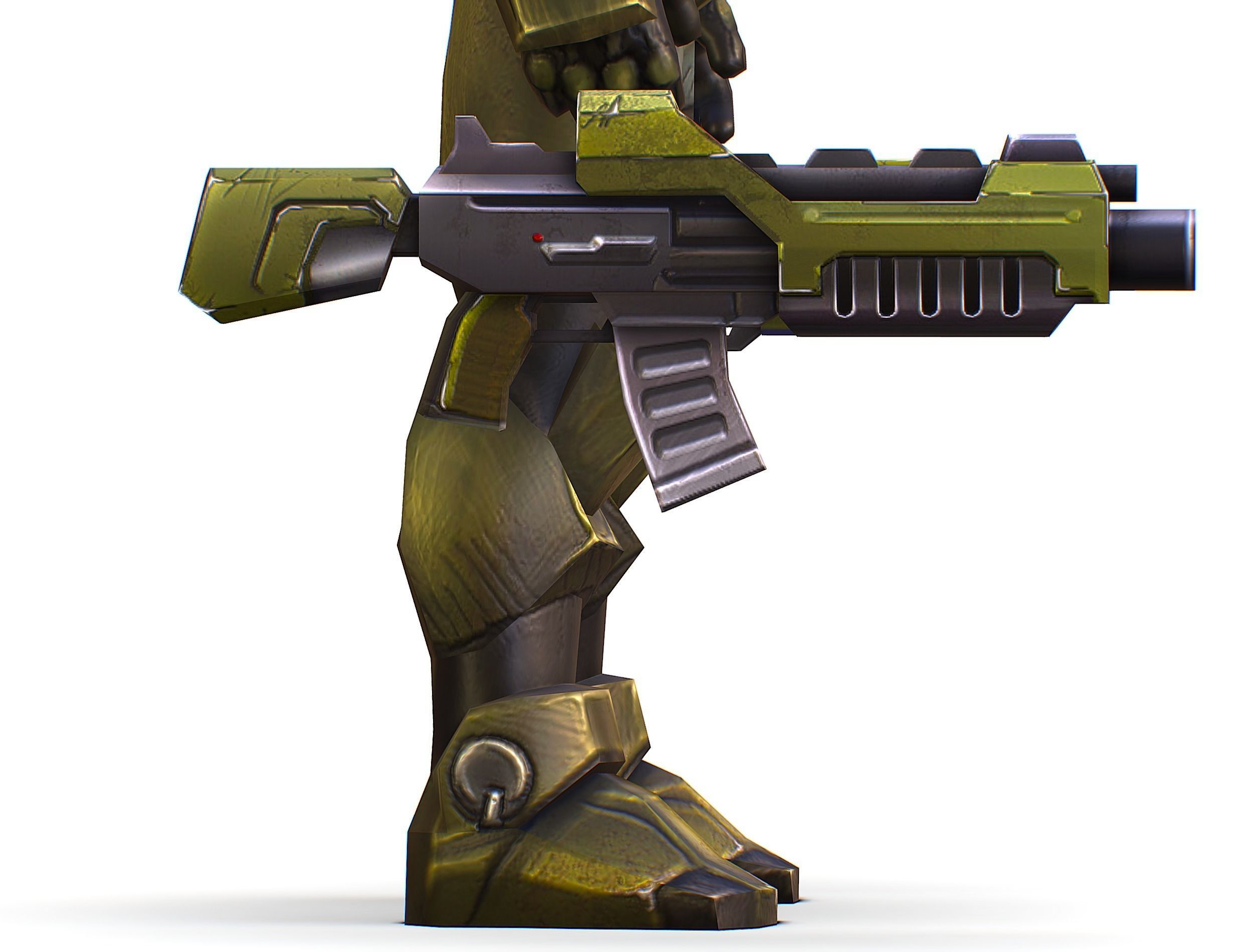 Sci-Fi Man Cyborg male Drone Trooper Soldier Low-poly 3D model_28