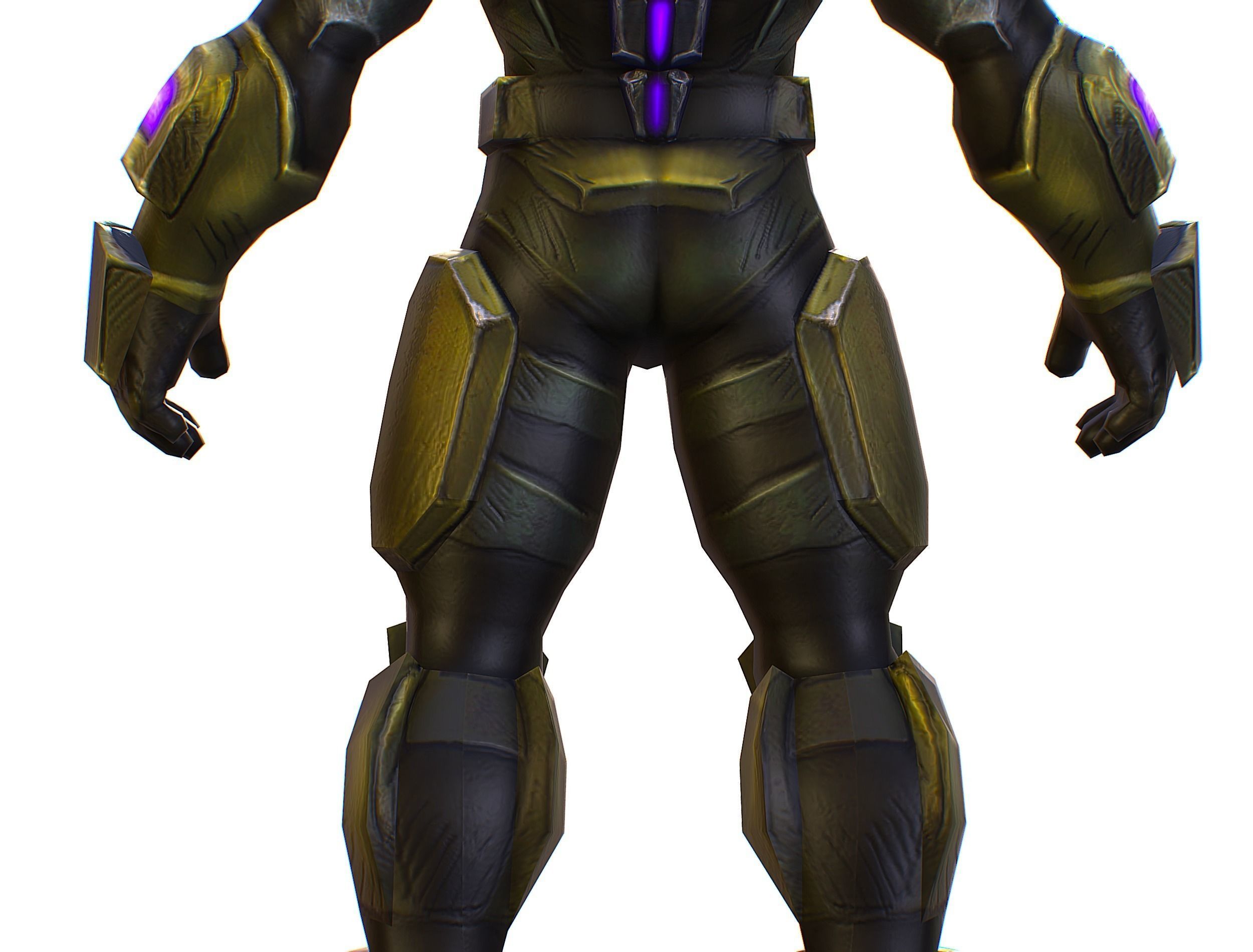 Sci-Fi Man Cyborg male Drone Trooper Soldier Low-poly 3D model_24