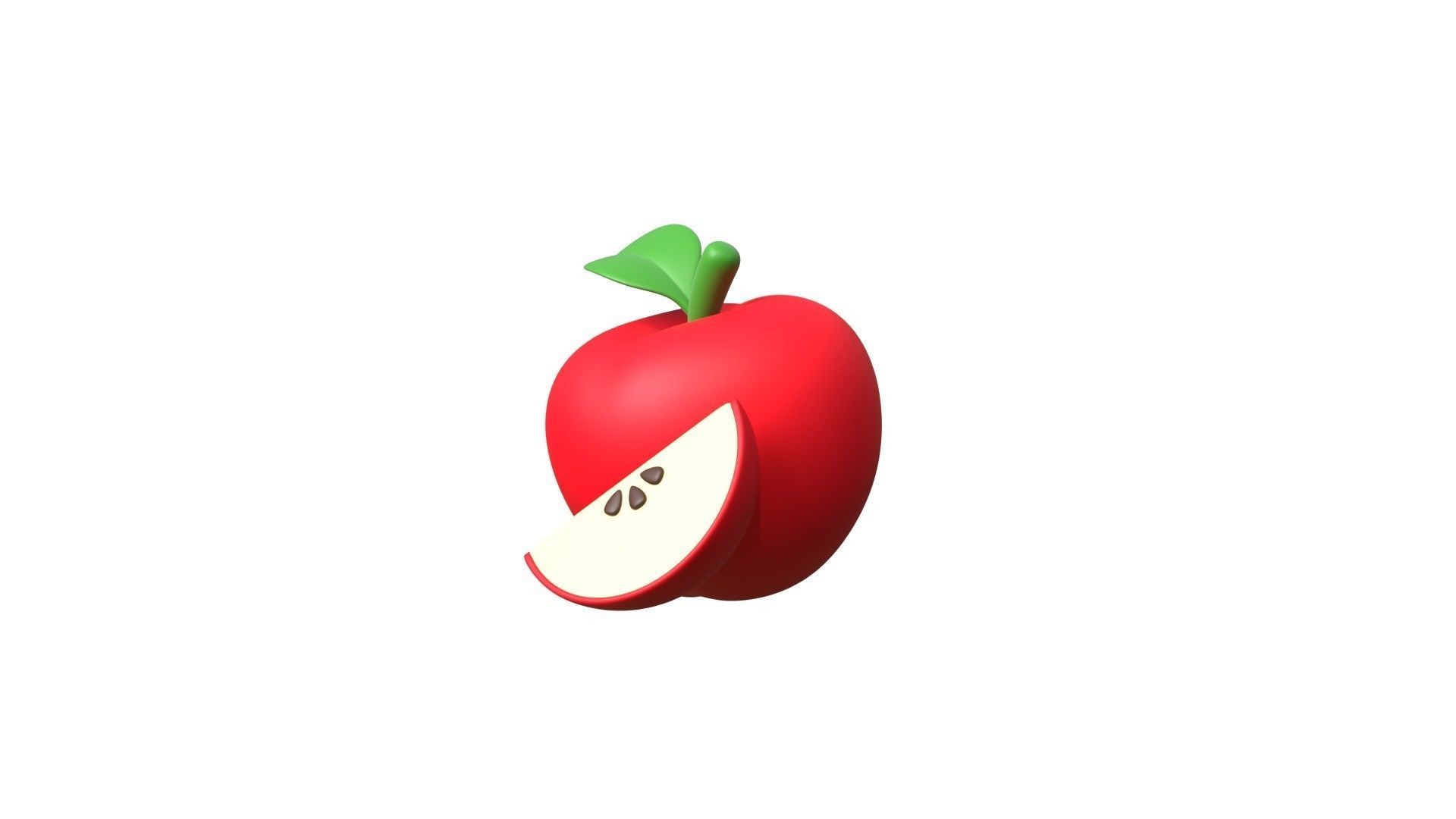 Apple Fruit 3D model_3
