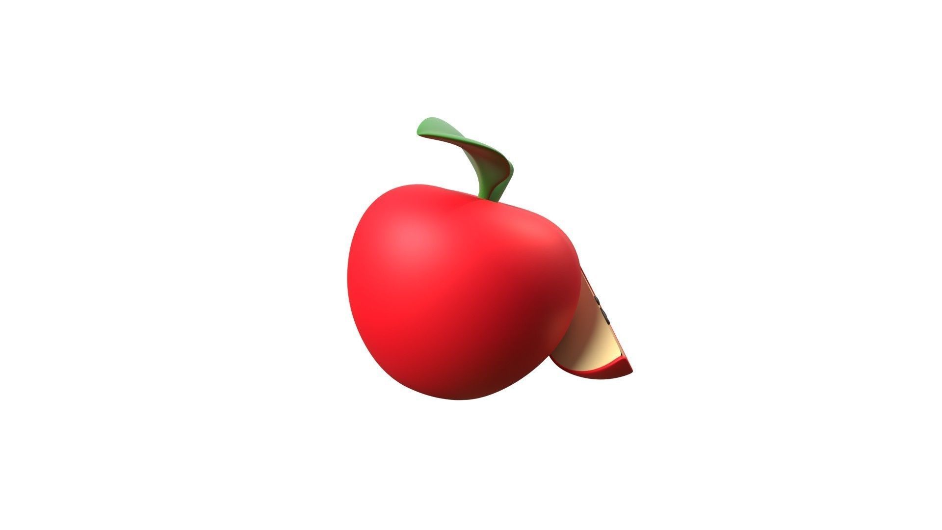 Apple Fruit 3D model_17