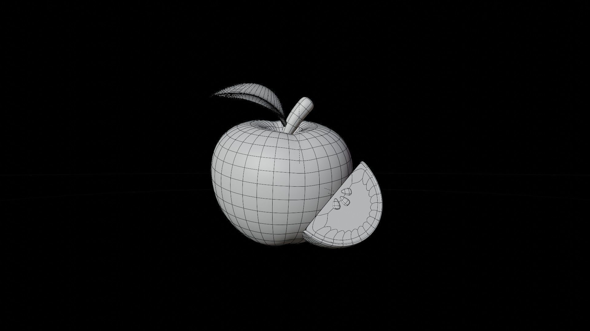 Apple Fruit 3D model_15