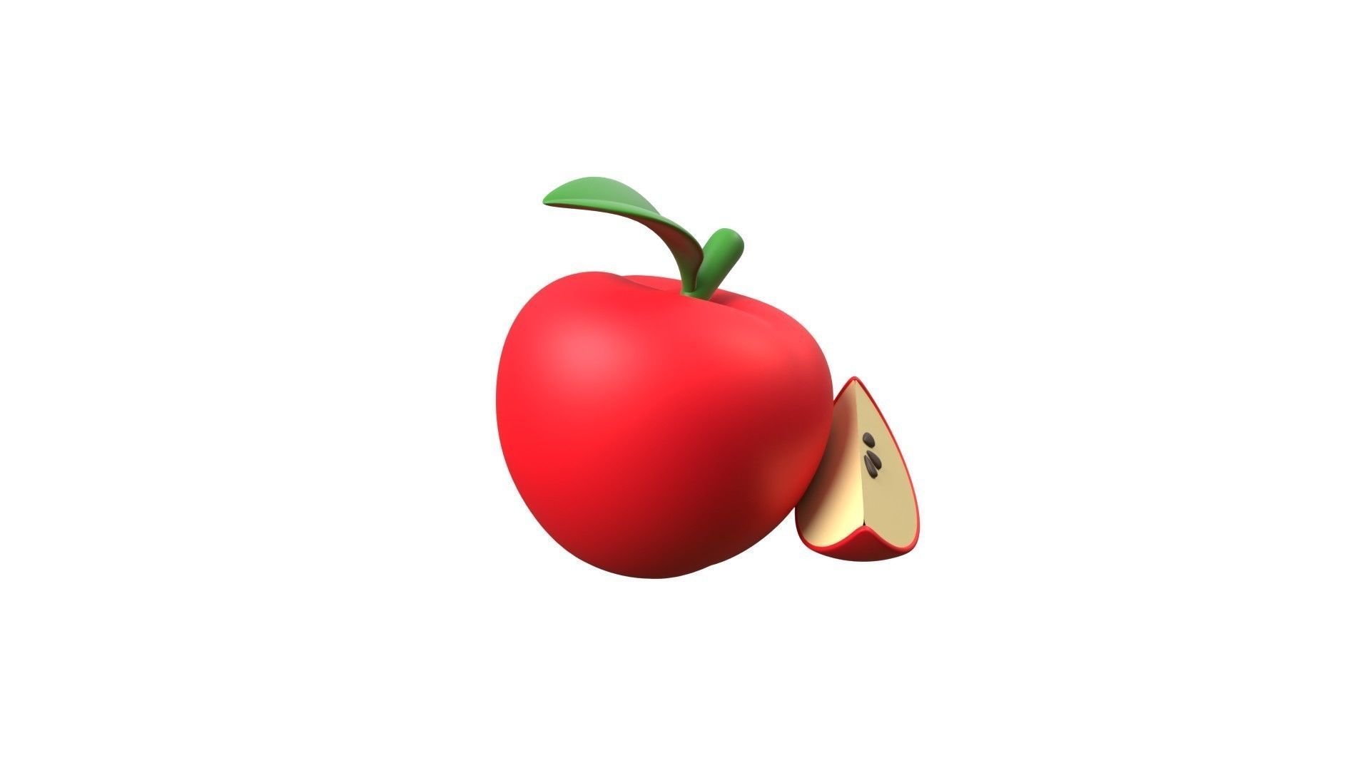 Apple Fruit 3D model_18