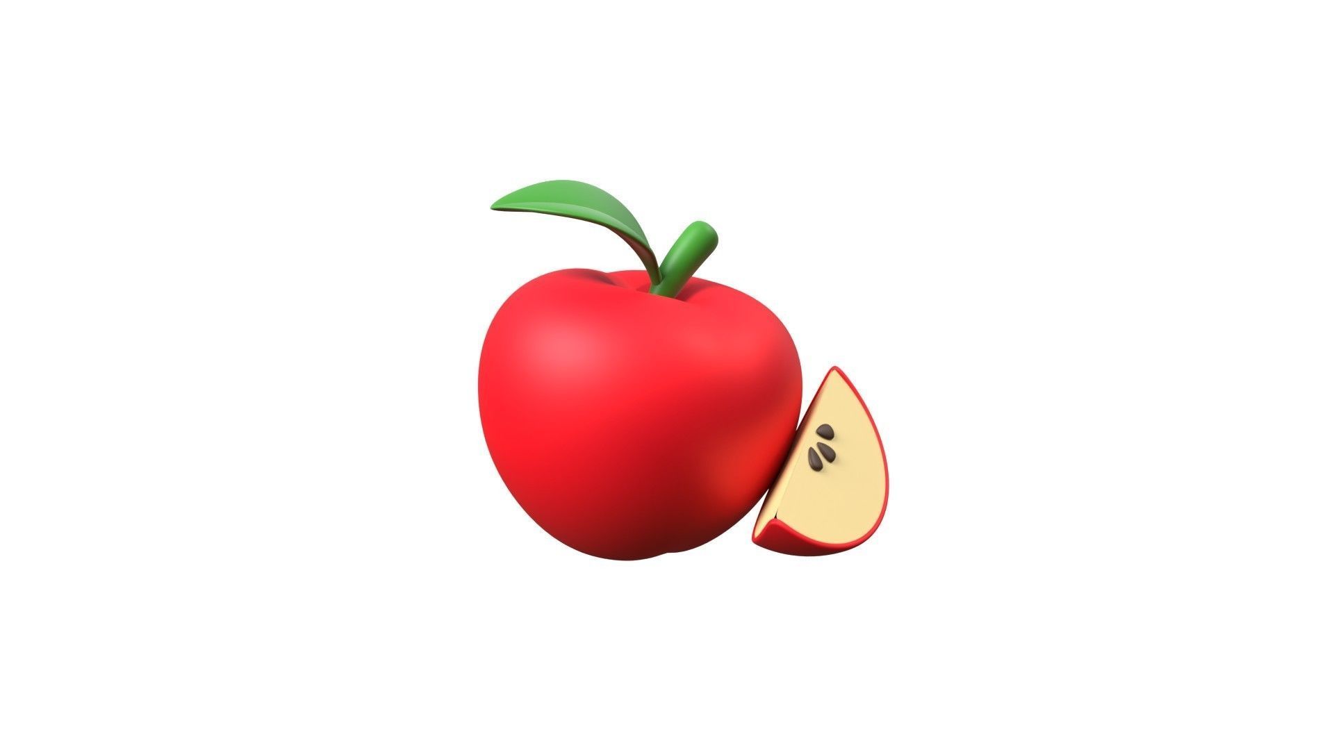 Apple Fruit 3D model_19