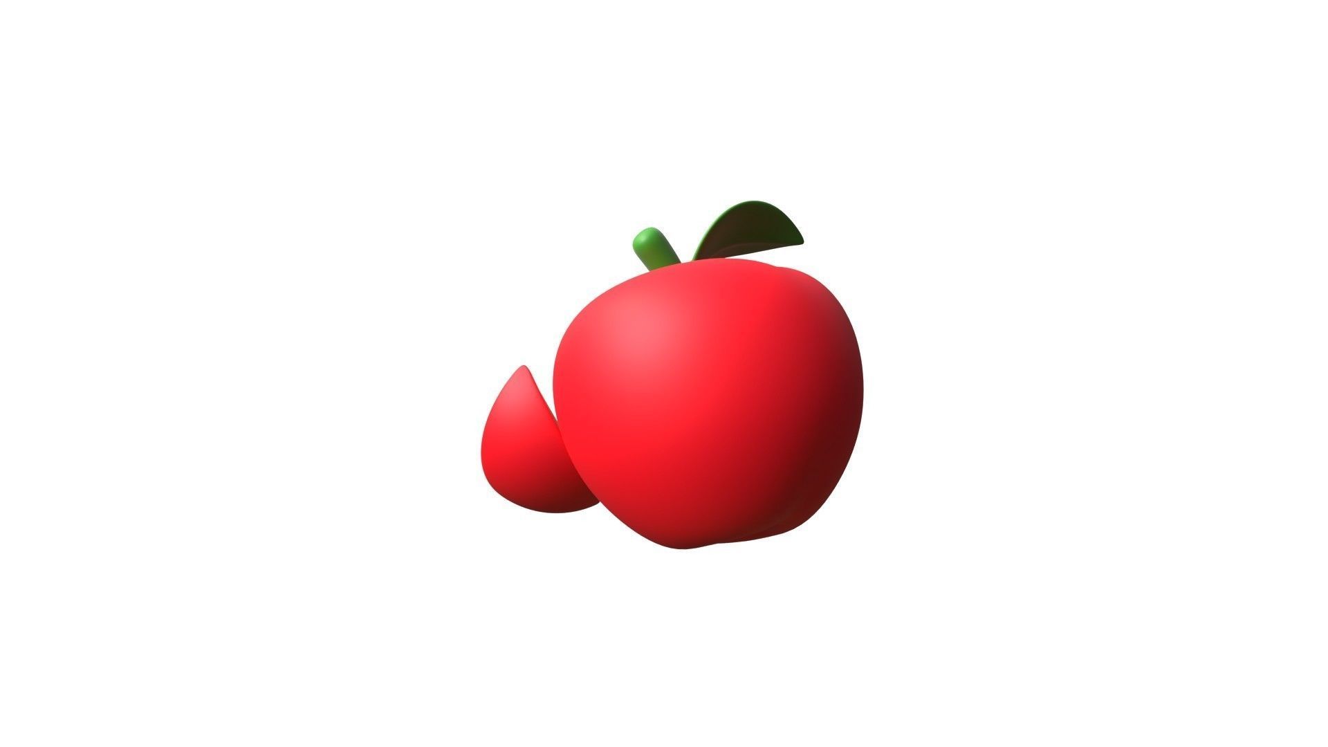 Apple Fruit 3D model_8