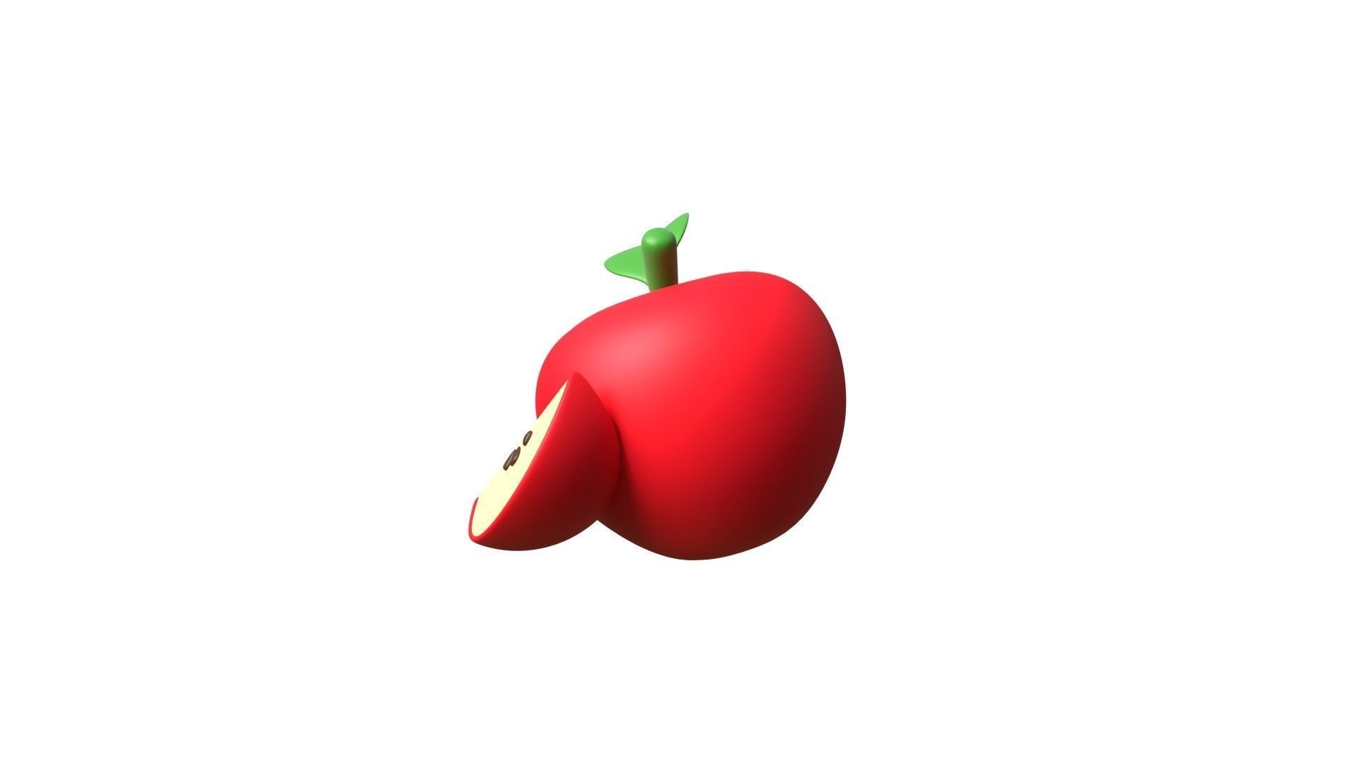 Apple Fruit 3D model_5