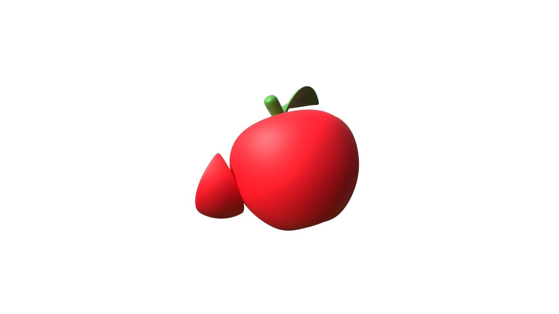 Apple Fruit 3D model_7