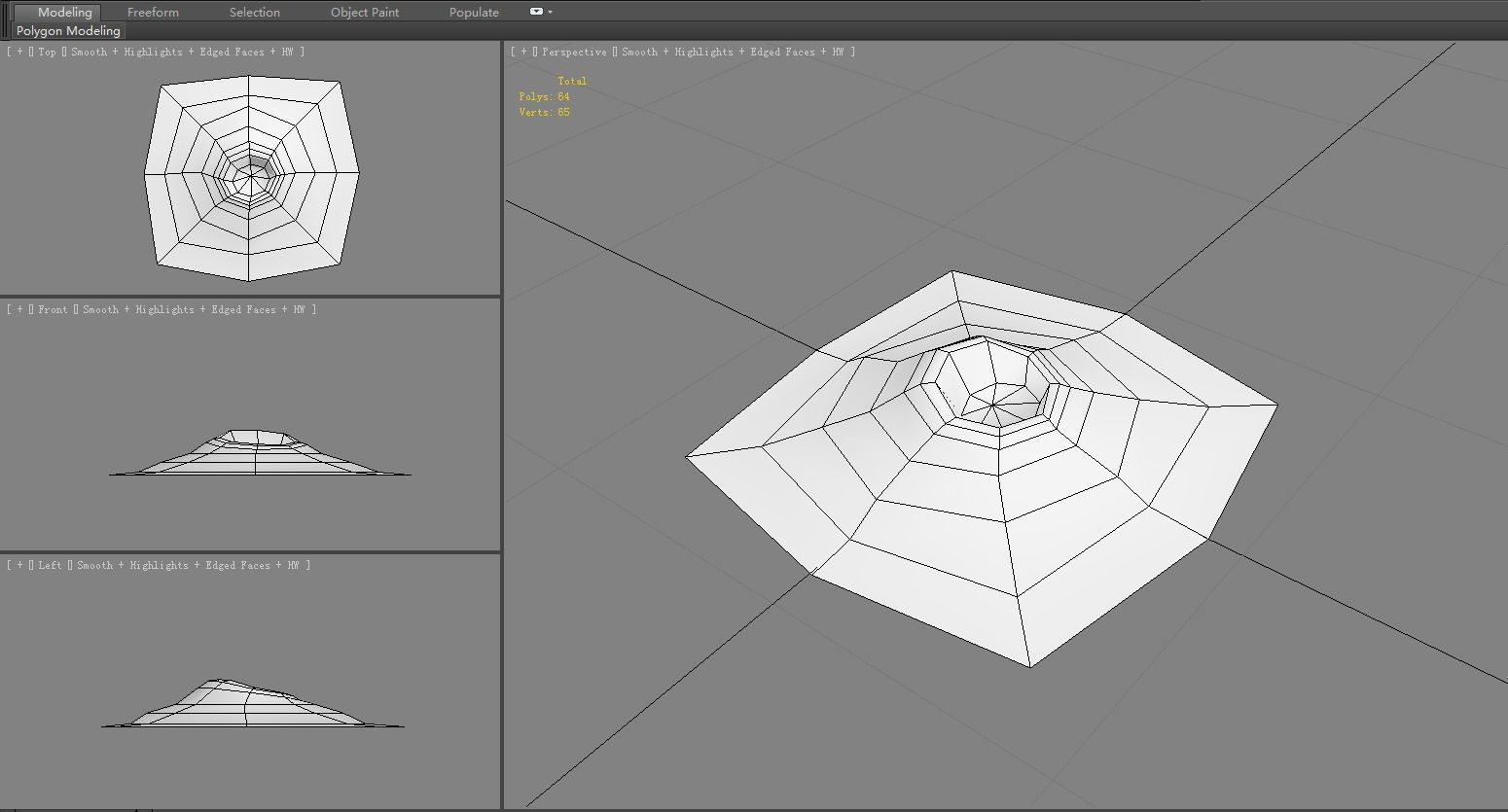 Wormhole - spider cave - lair Low-poly 3D model_4