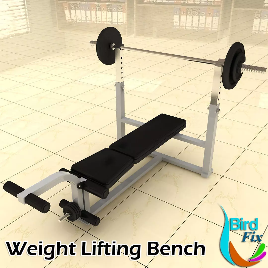 Weight Lifting Bench Low-poly 3D model