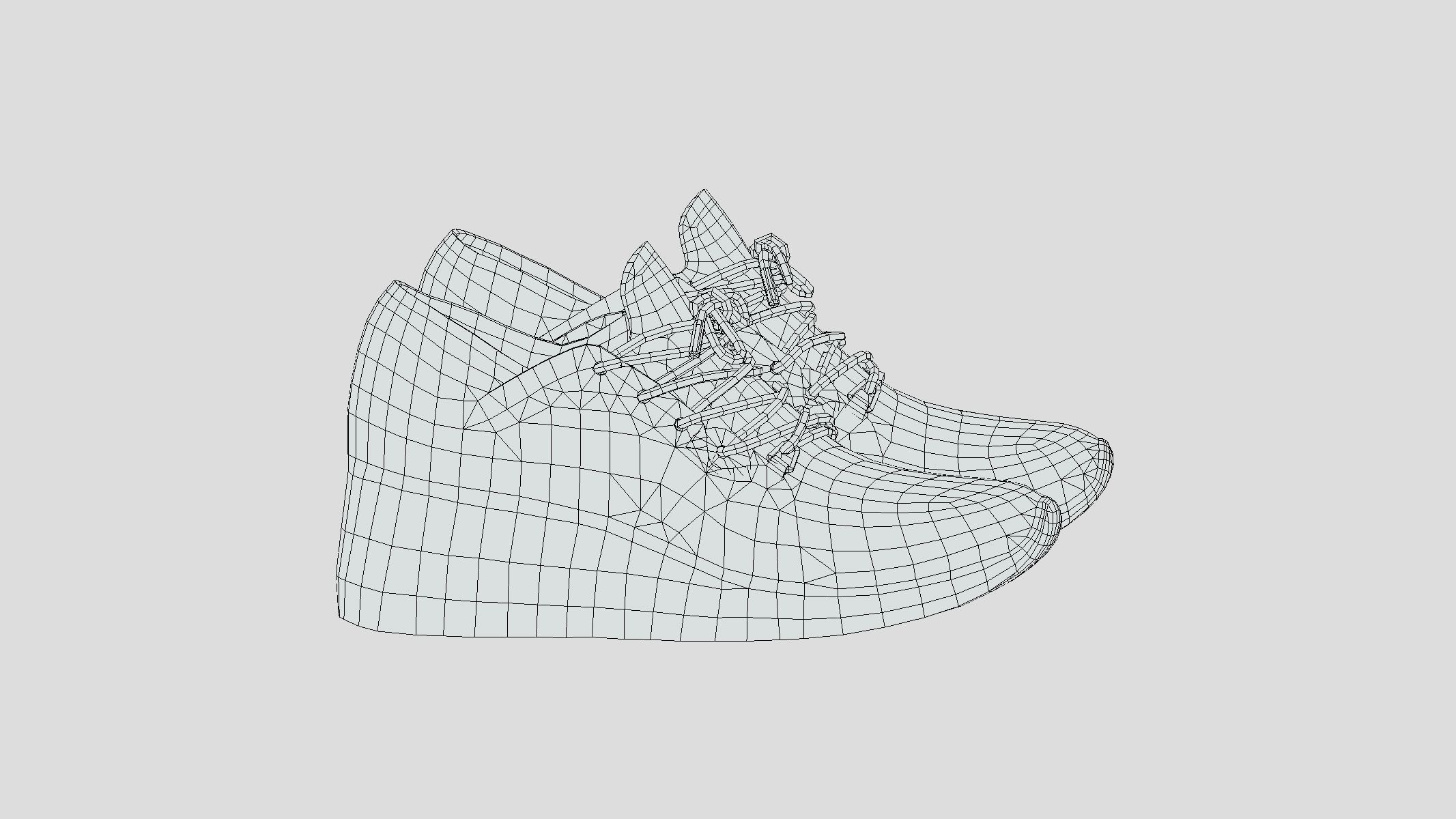 Sneakers 3 Low Poly Low-poly 3D model_1