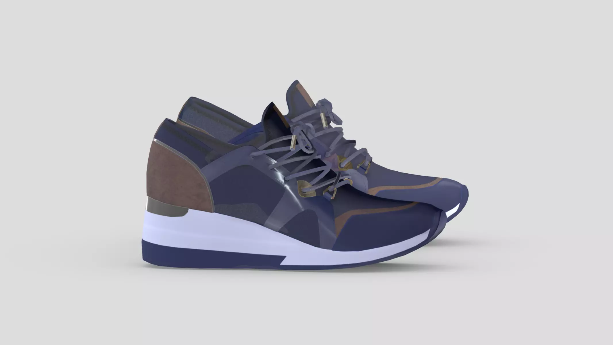 Sneakers 3 Low Poly Low-poly 3D model_0