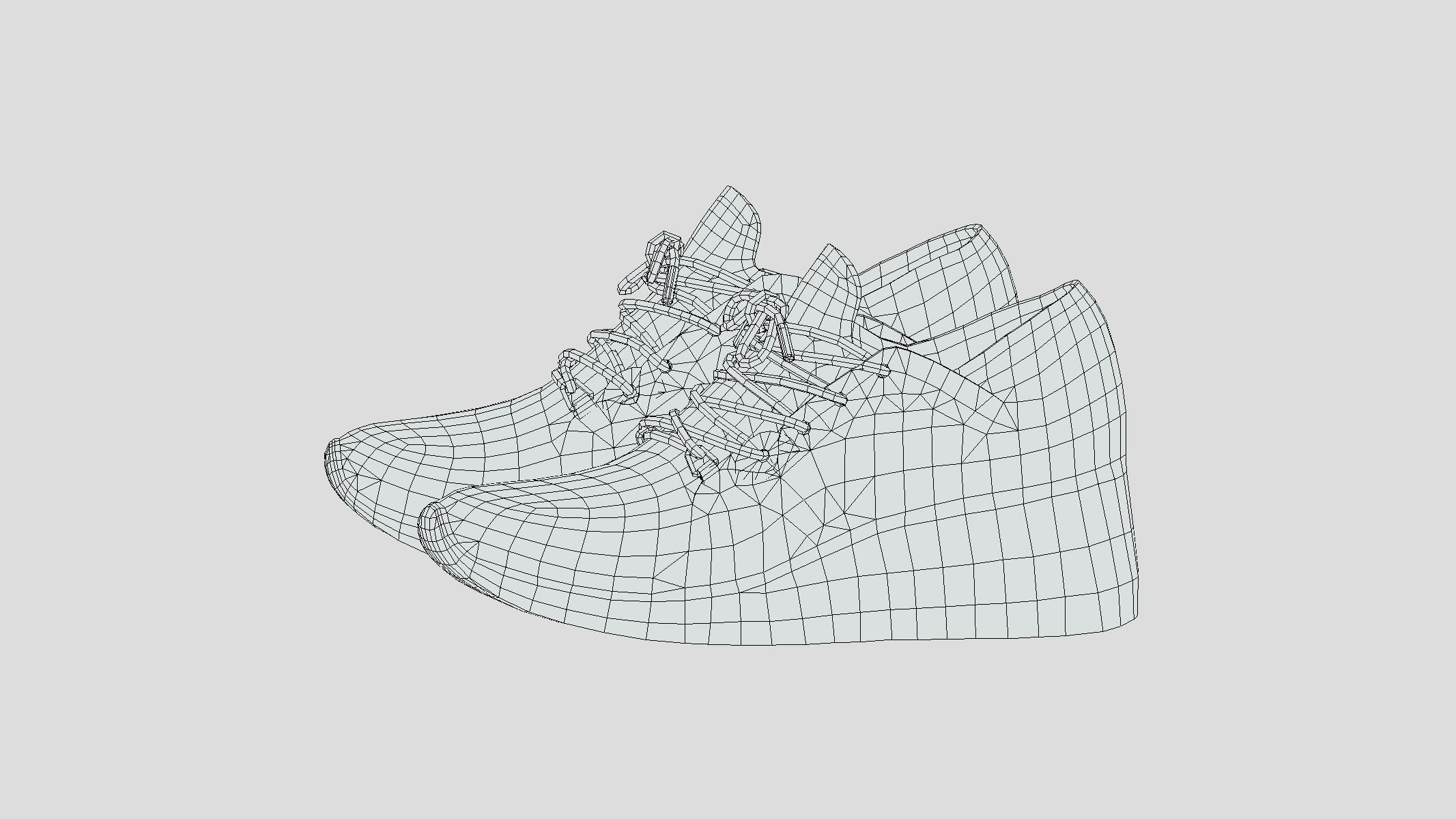 Sneakers 3 Low Poly Low-poly 3D model_3