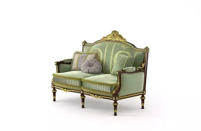 Classic Emerald Green 2-Seater Sofa