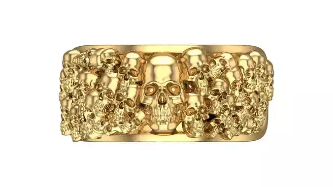 multipul skull ring