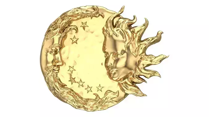 sun and moon pendant