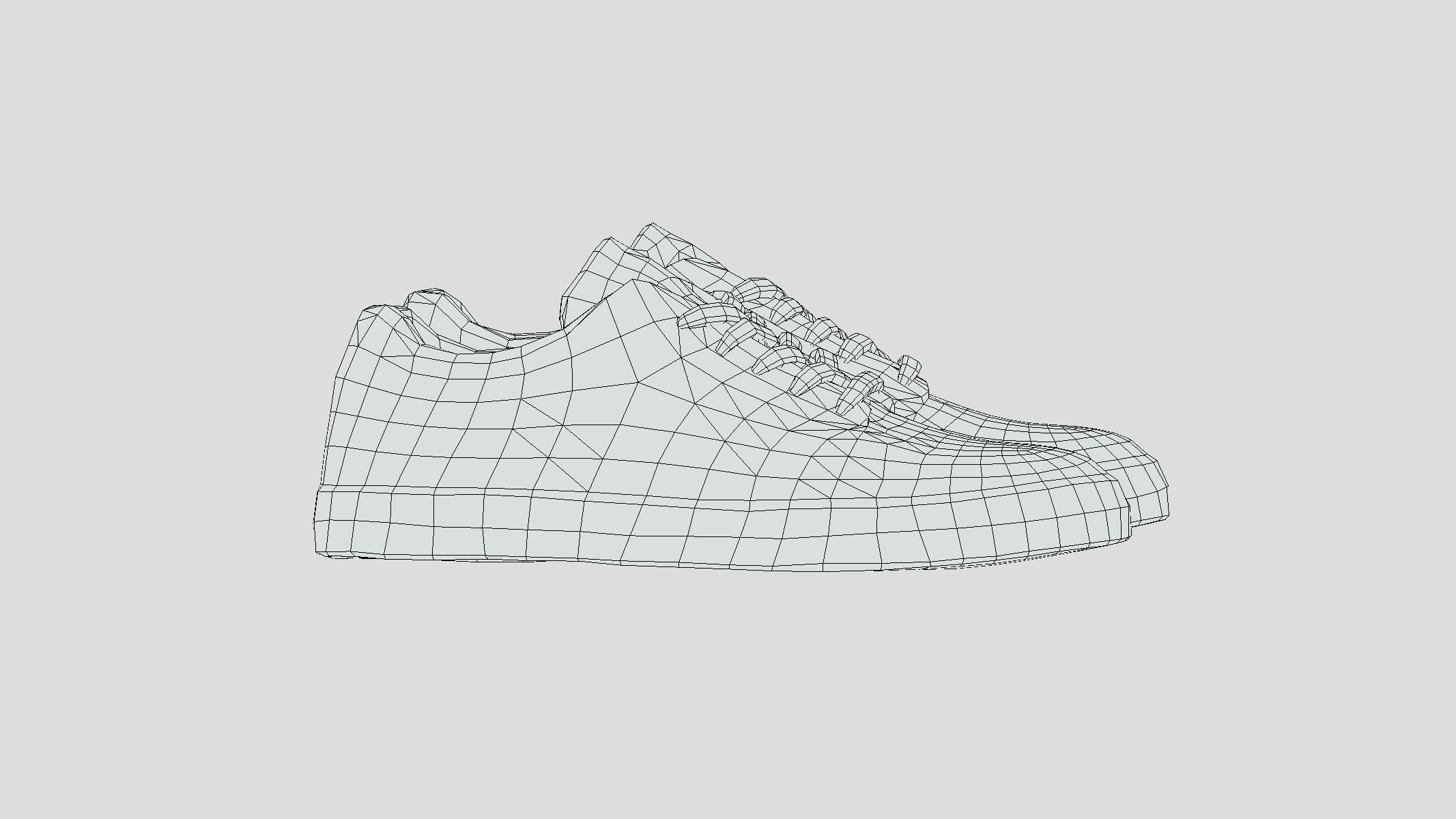 Sneakers Low Poly Low-poly 3D model_1