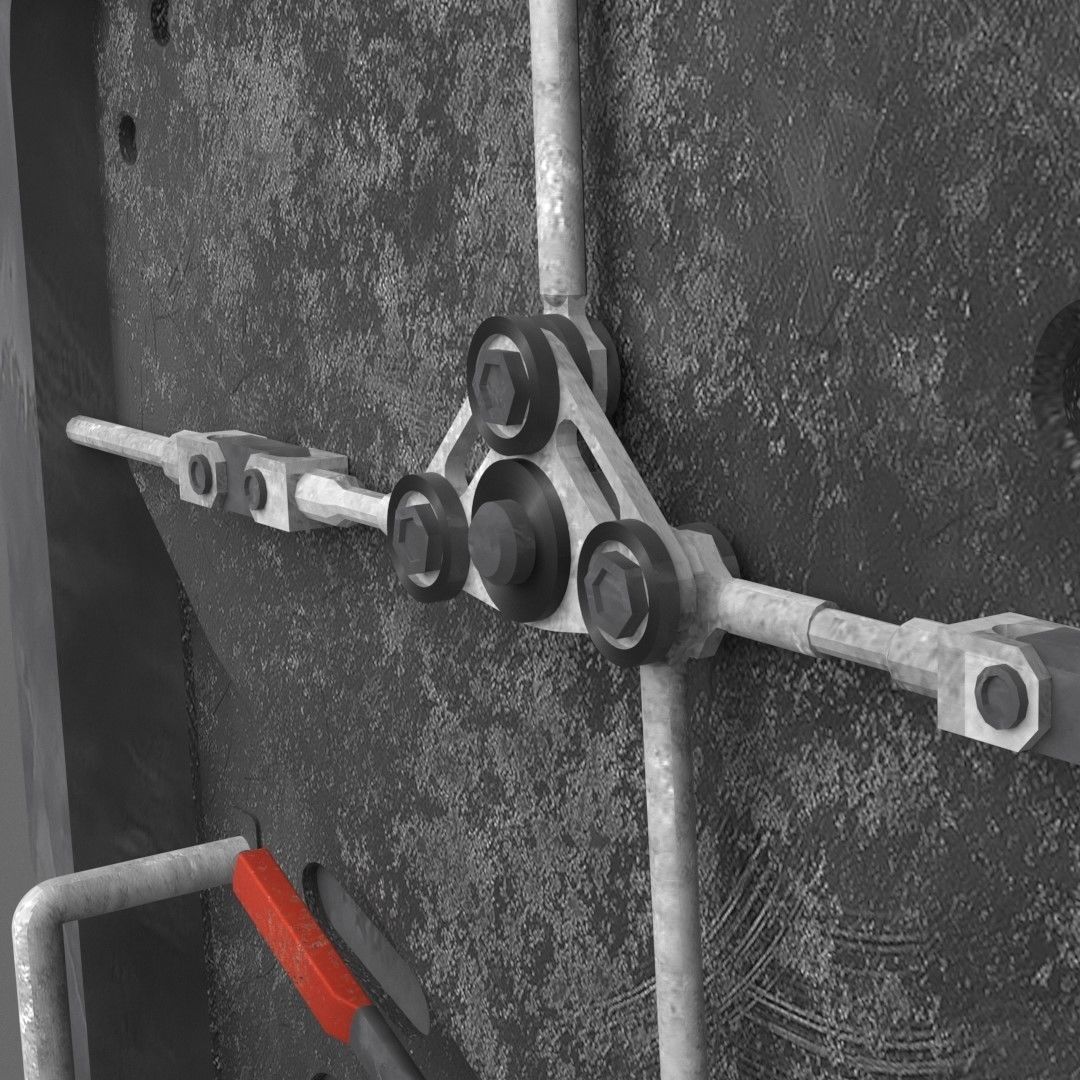 Futuristic Door 3D model_14