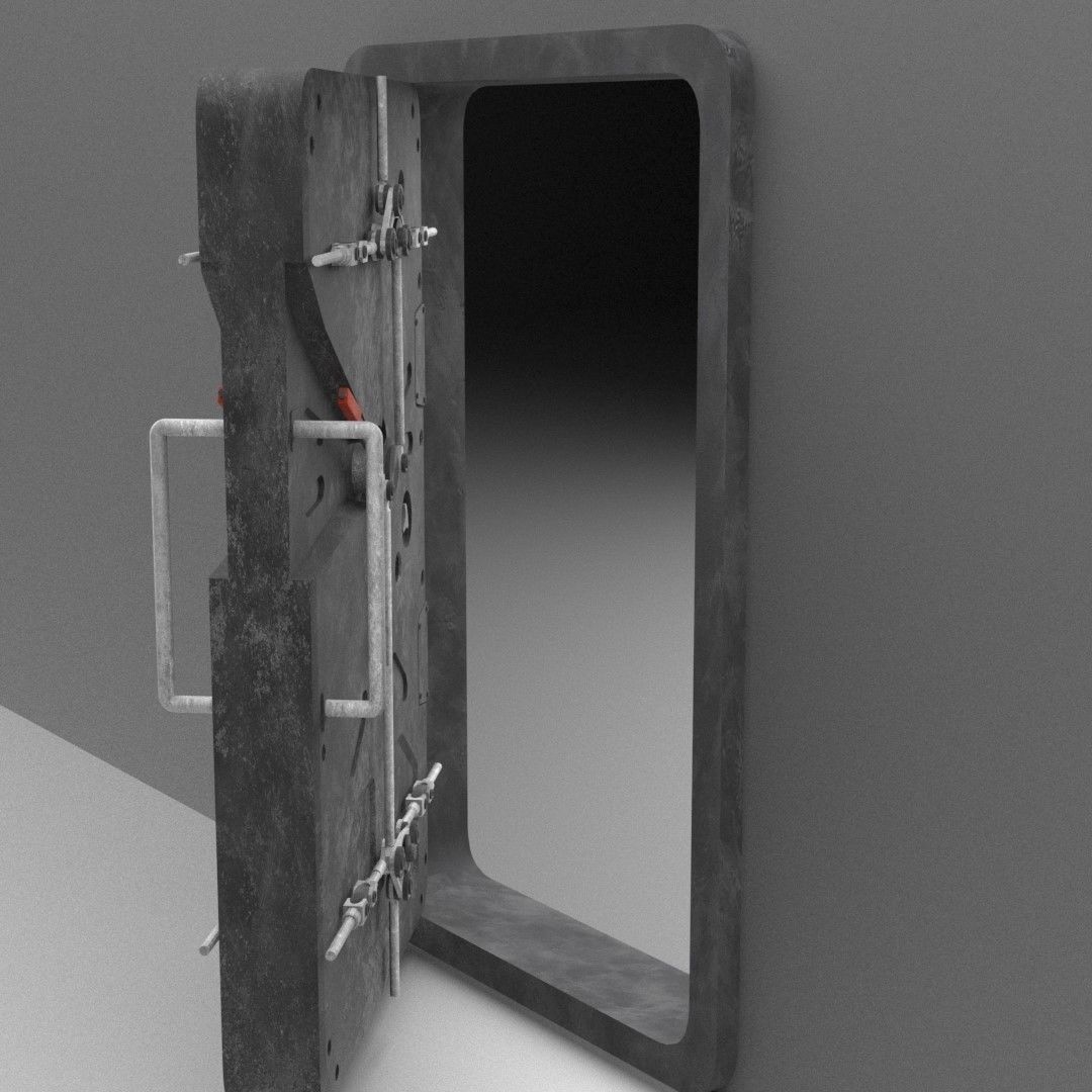 Futuristic Door 3D model_18