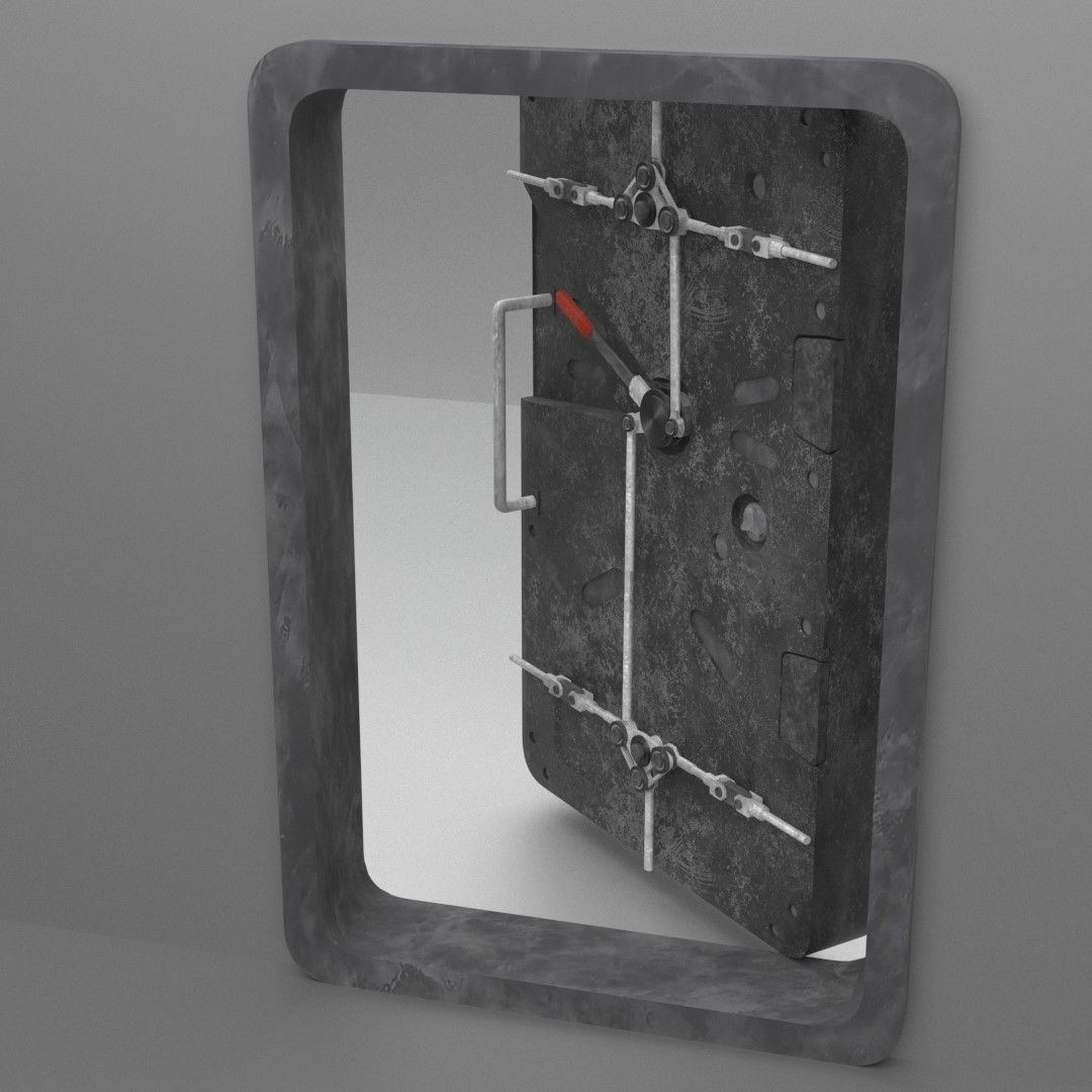 Futuristic Door 3D model_16