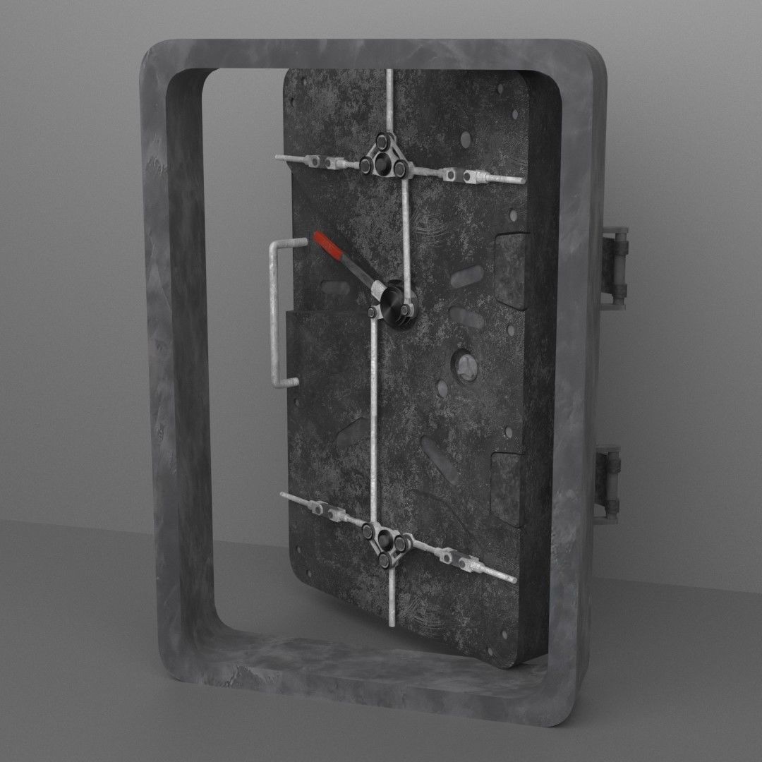 Futuristic Door 3D model_2