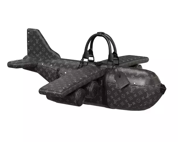 Louis Vuitton LV Airplane Black Bag by Virgil Abloh Low-poly 3D model