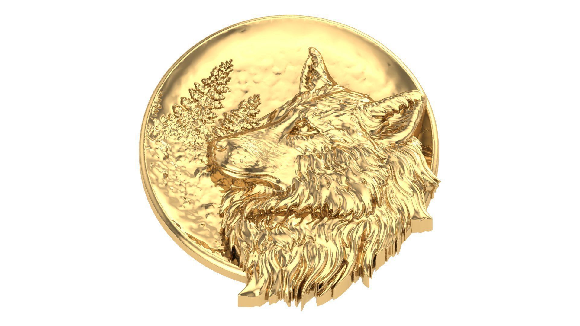 WOLF IN FORAST PANDENT 3D print model_2