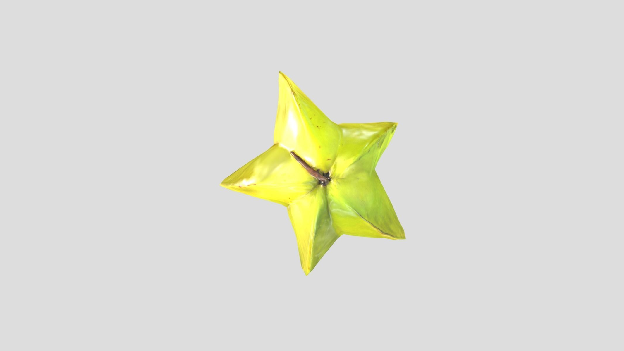 Star Fruit Low Poly Low-poly 3D model_10