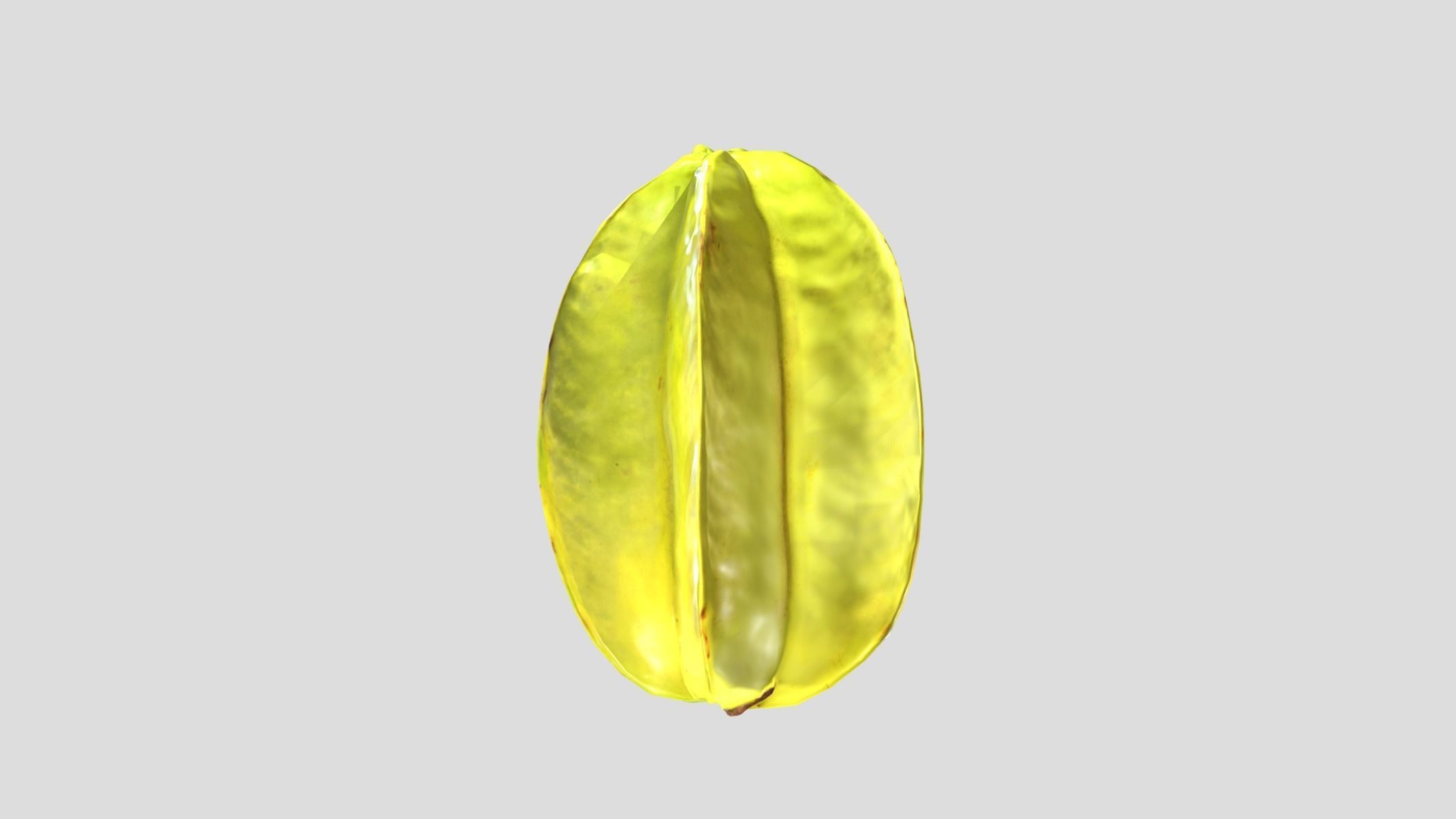 Star Fruit Low Poly Low-poly 3D model_2