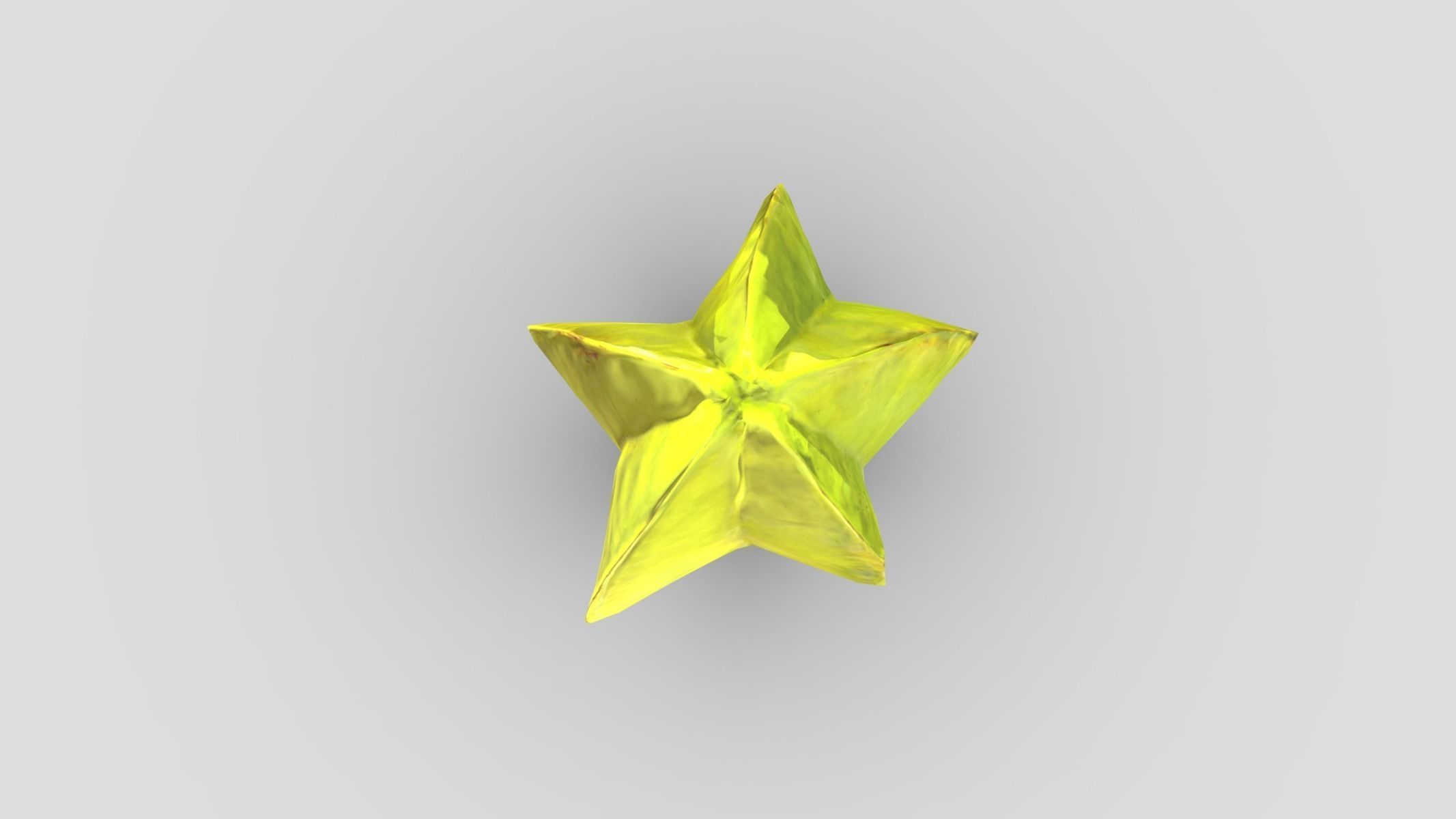 Star Fruit Low Poly Low-poly 3D model_8