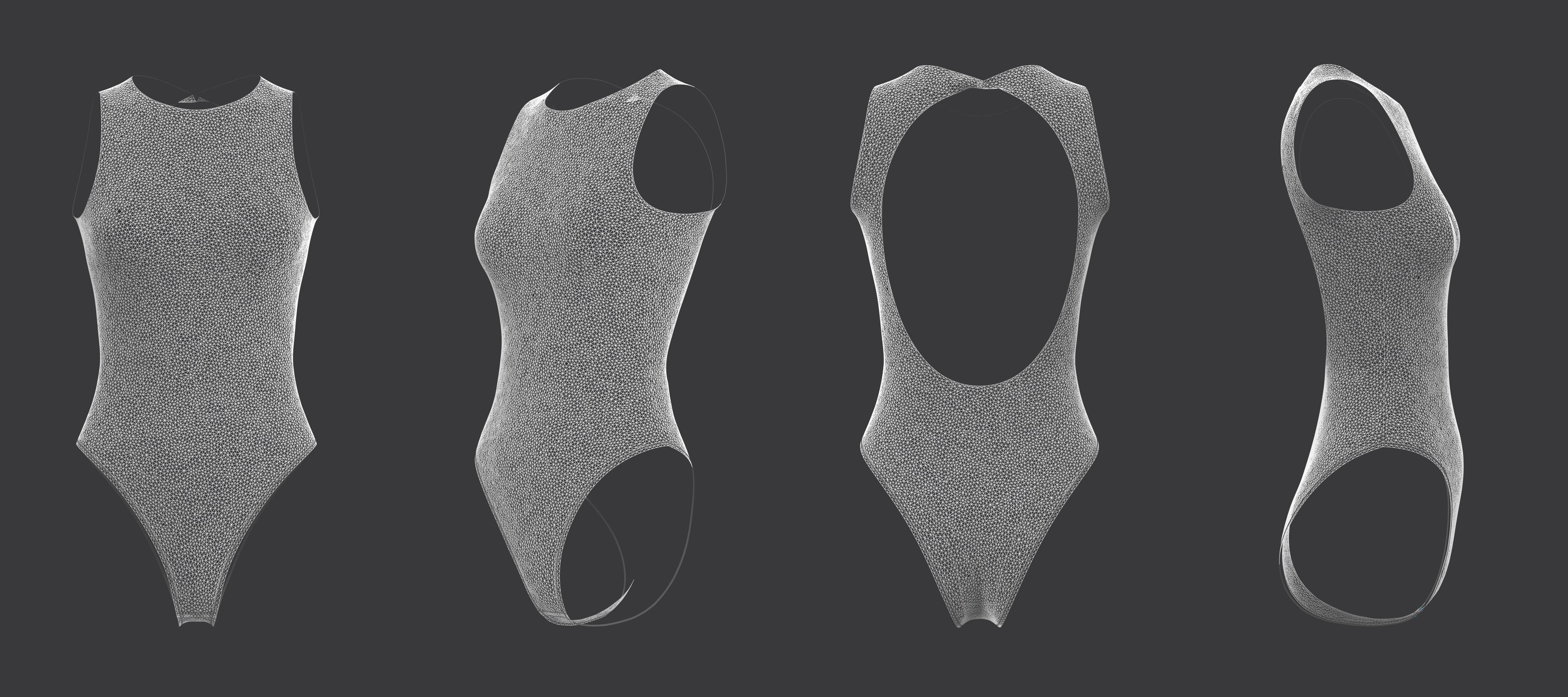 Open Rear Bodysuit 3D model_11