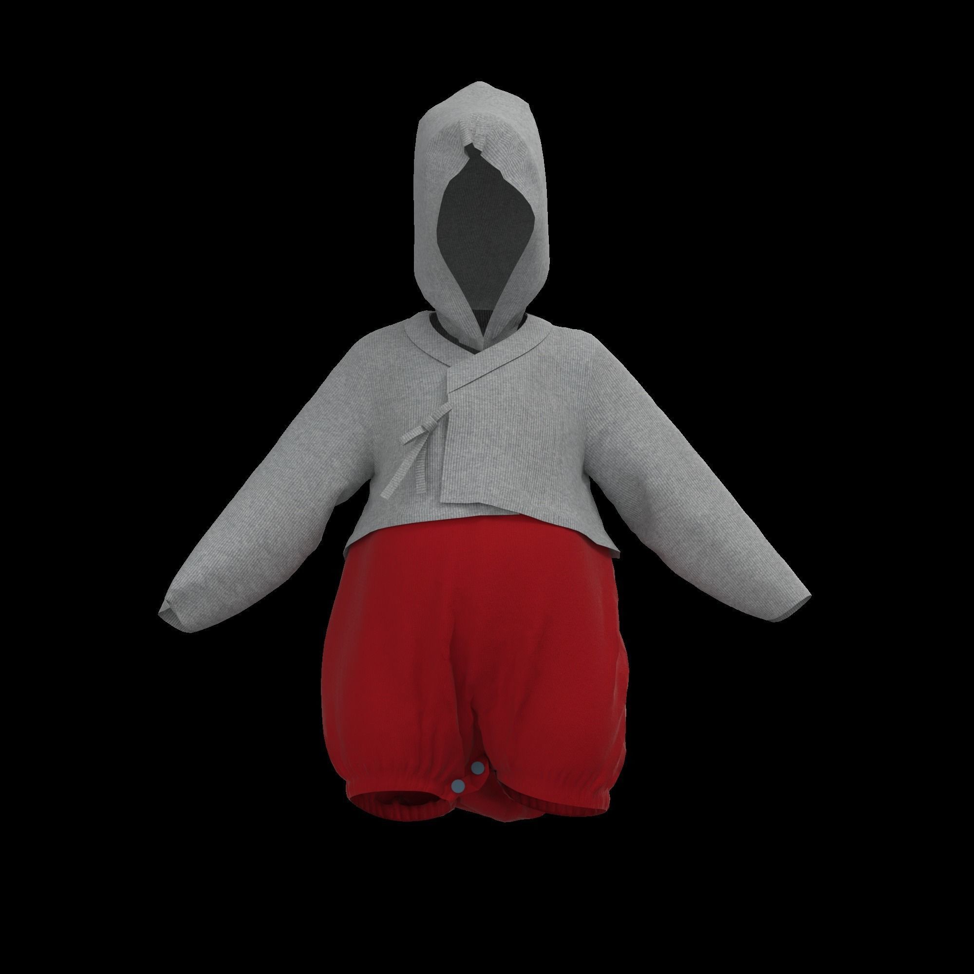 41 KIDS AND BABIES CLOTHES 3D MODELS Low-poly 3D model_12