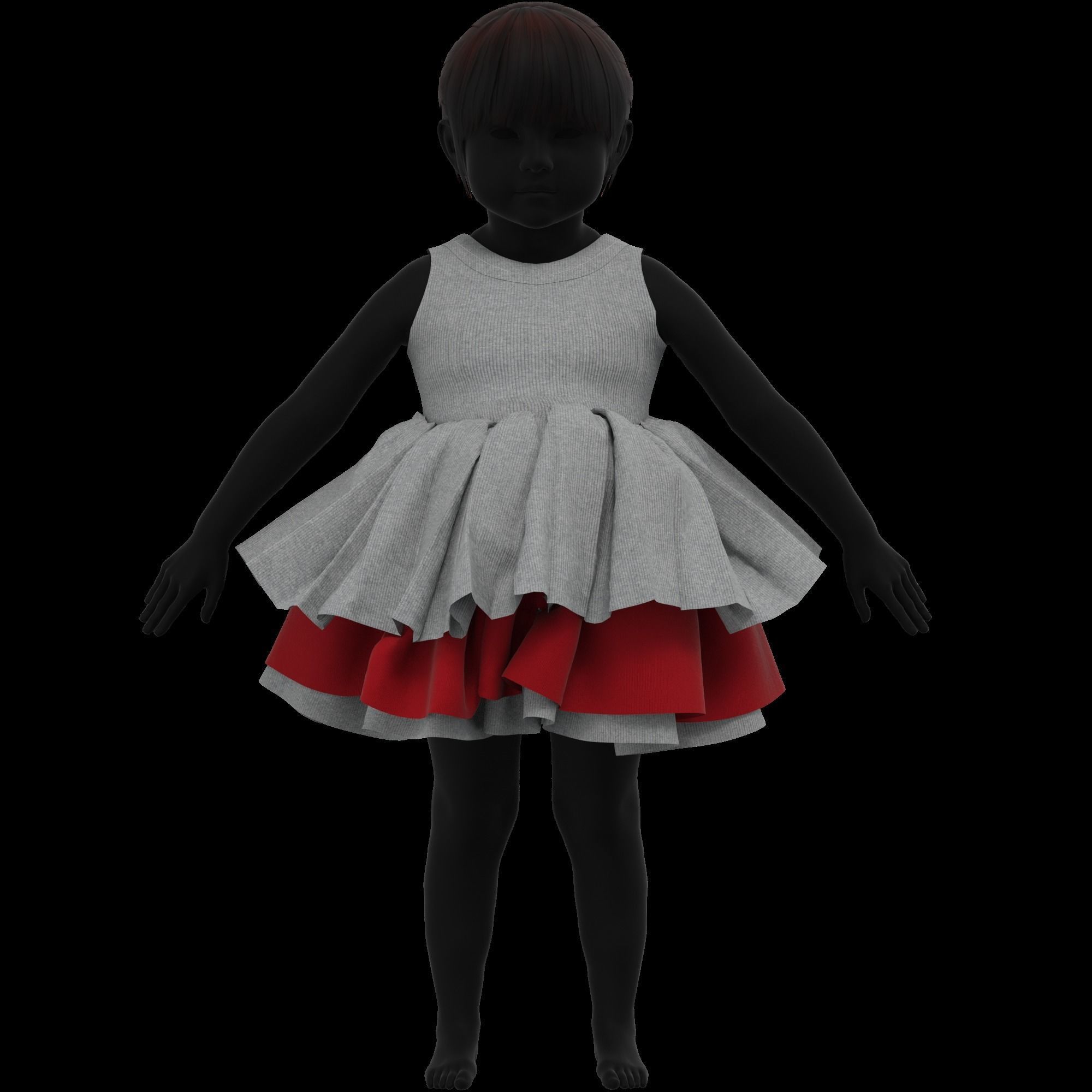 41 KIDS AND BABIES CLOTHES 3D MODELS Low-poly 3D model_21