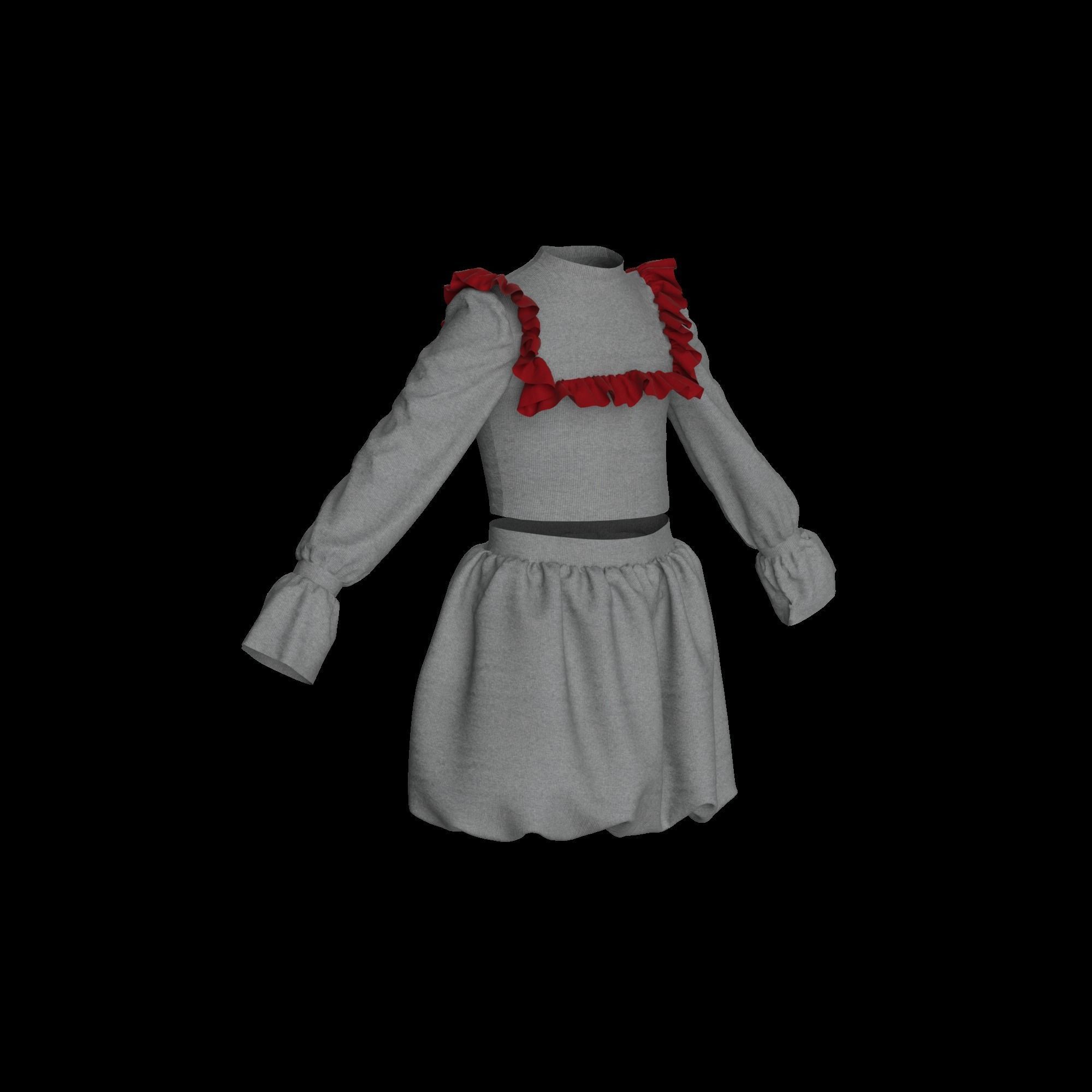 41 KIDS AND BABIES CLOTHES 3D MODELS Low-poly 3D model_26
