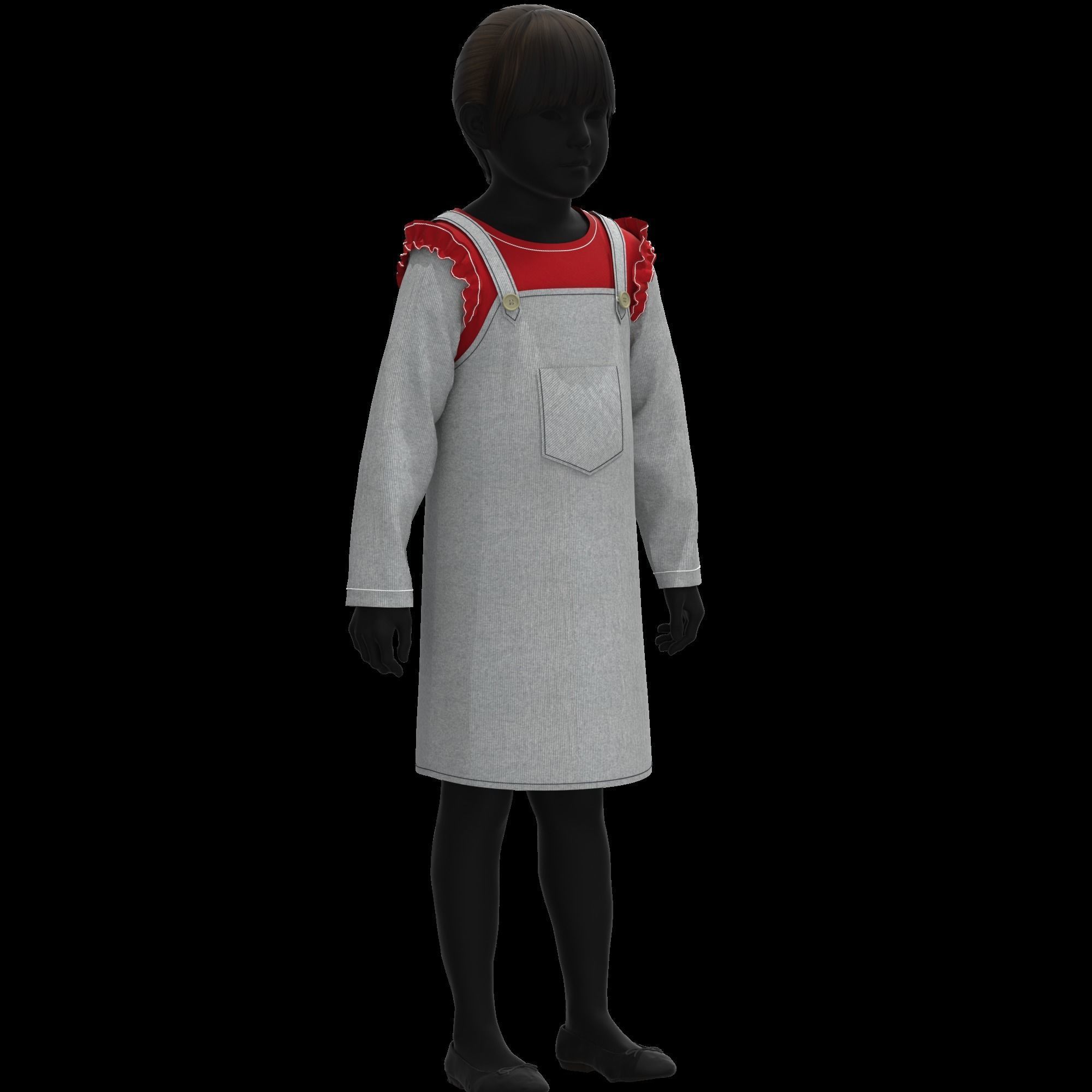 41 KIDS AND BABIES CLOTHES 3D MODELS Low-poly 3D model_25