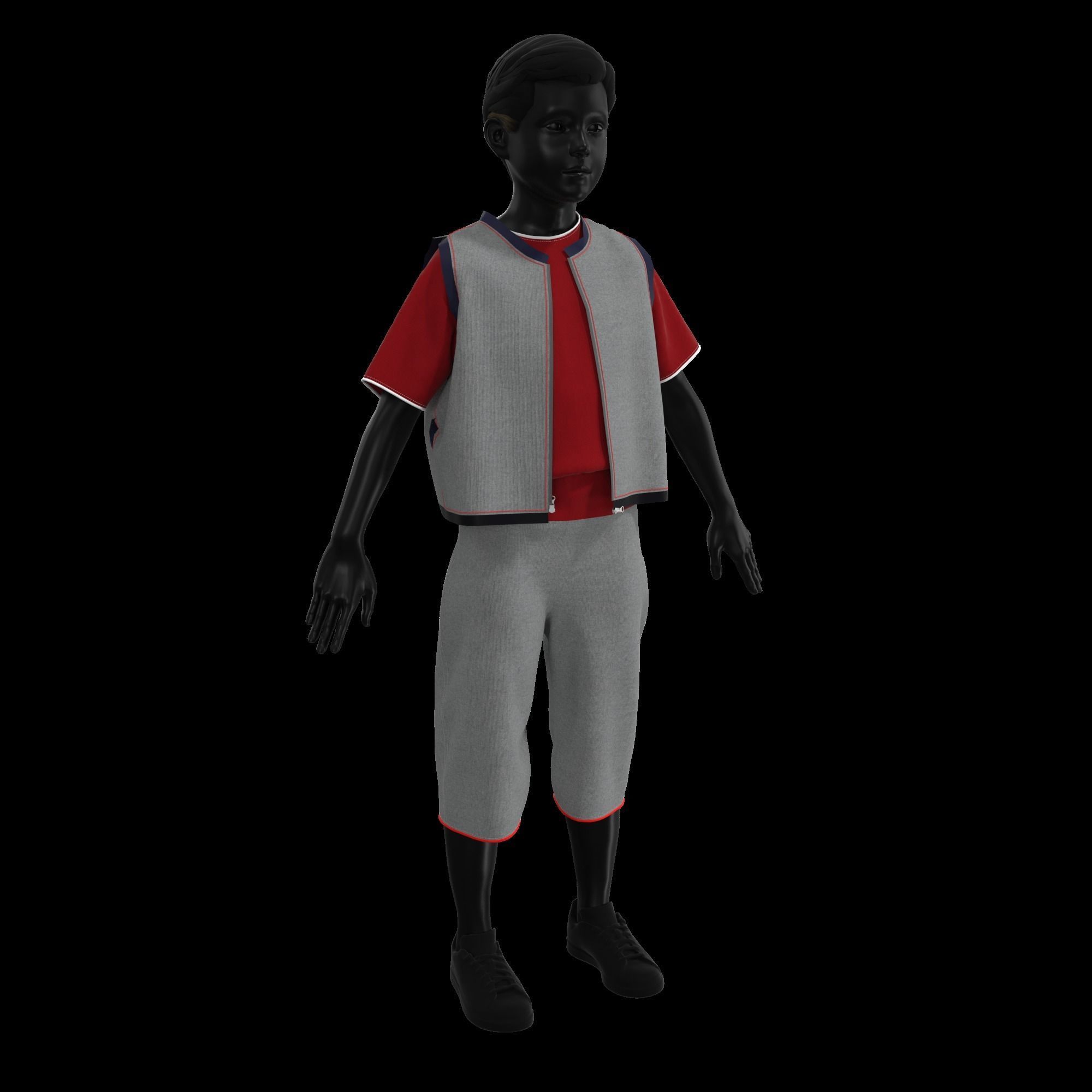 41 KIDS AND BABIES CLOTHES 3D MODELS Low-poly 3D model_13