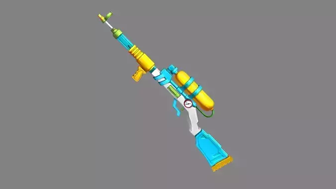 Cartoon toy water gun - blue plastic sniper rifle