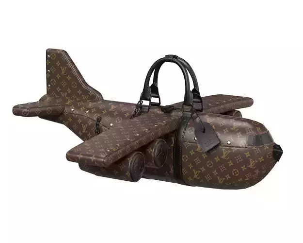 Louis Vuitton LV Airplane Brown Bag by Virgil Abloh Low-poly 3D model