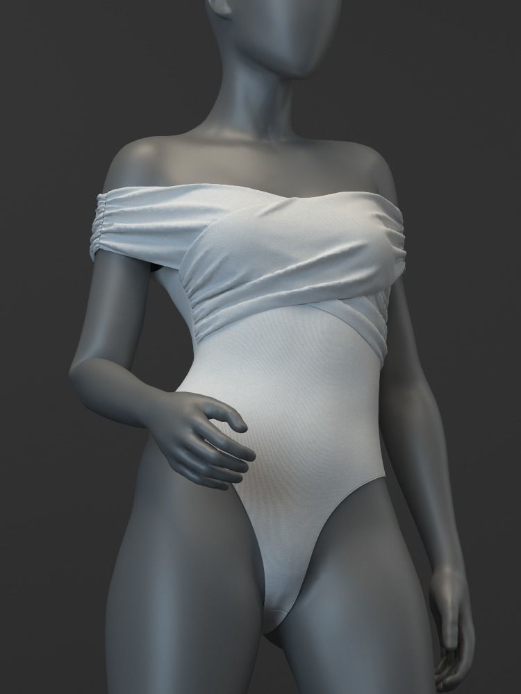 Cross Bodysuit 3D model_6