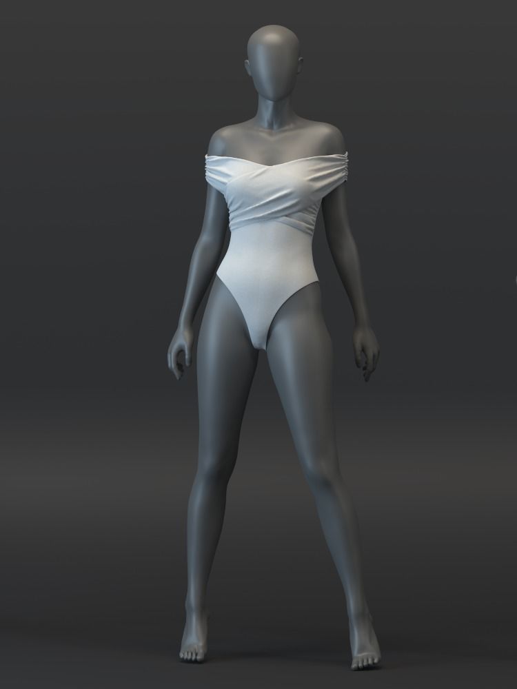 Cross Bodysuit 3D model_4