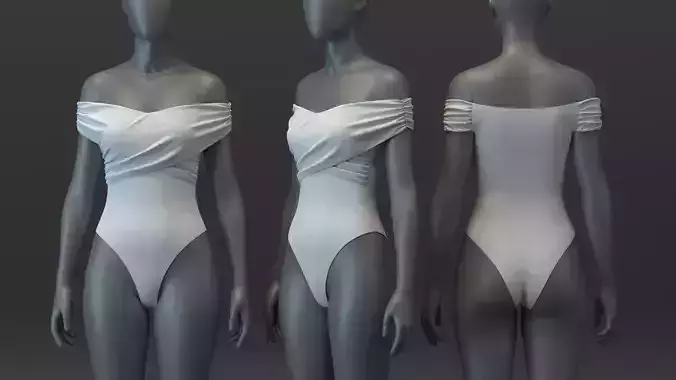 Cross Bodysuit 3D model