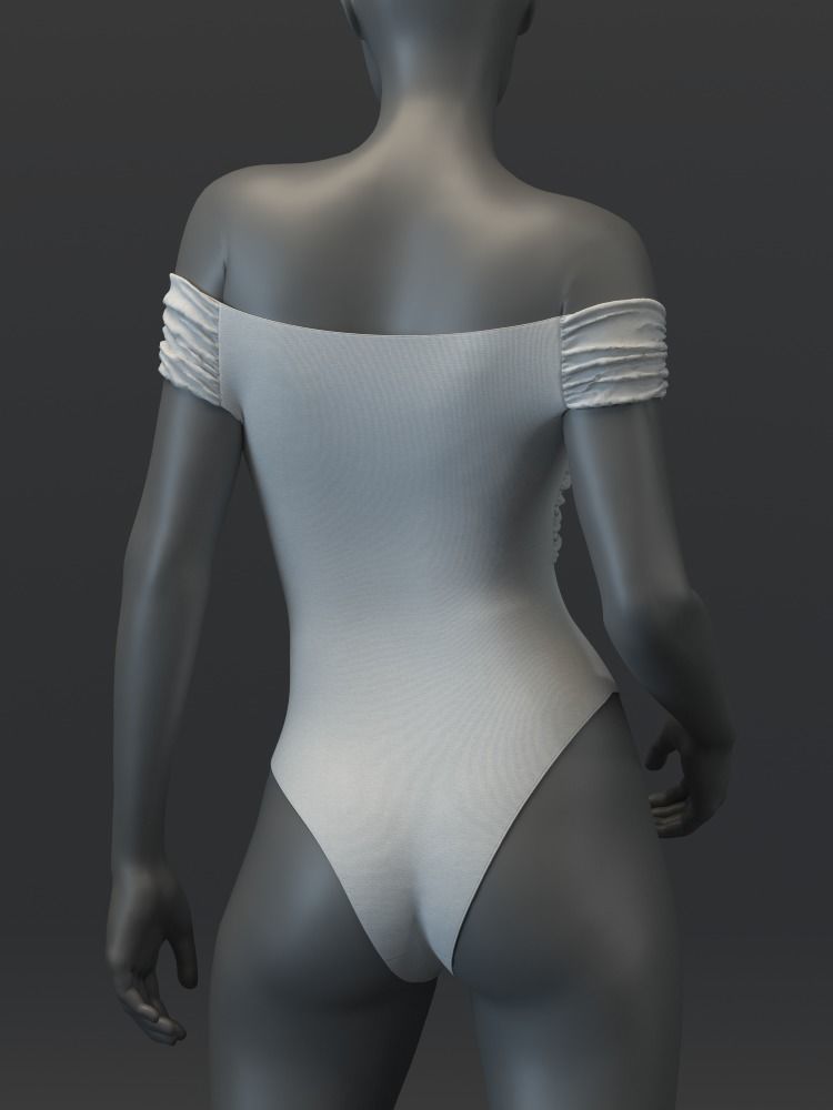 Cross Bodysuit 3D model_8