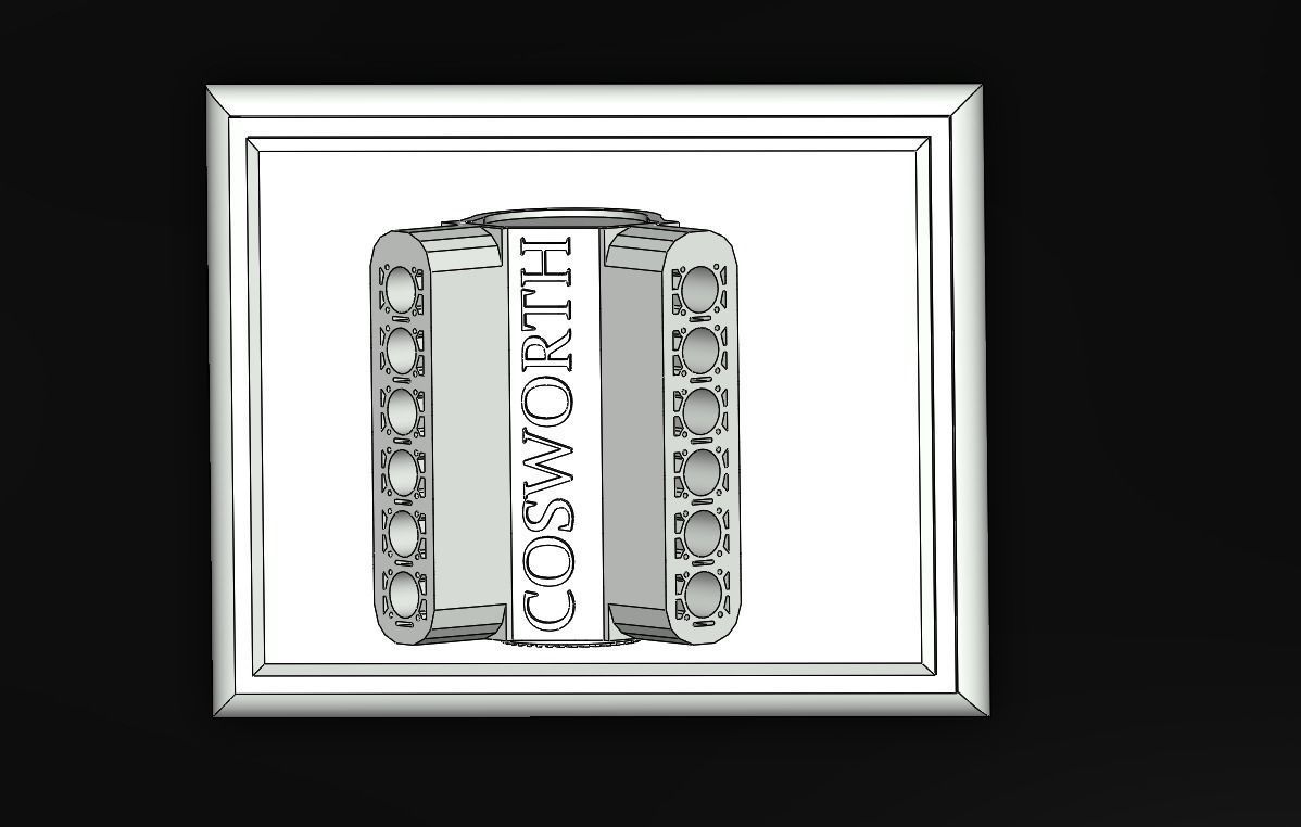 V12 engine desk gadget 3D print model_2