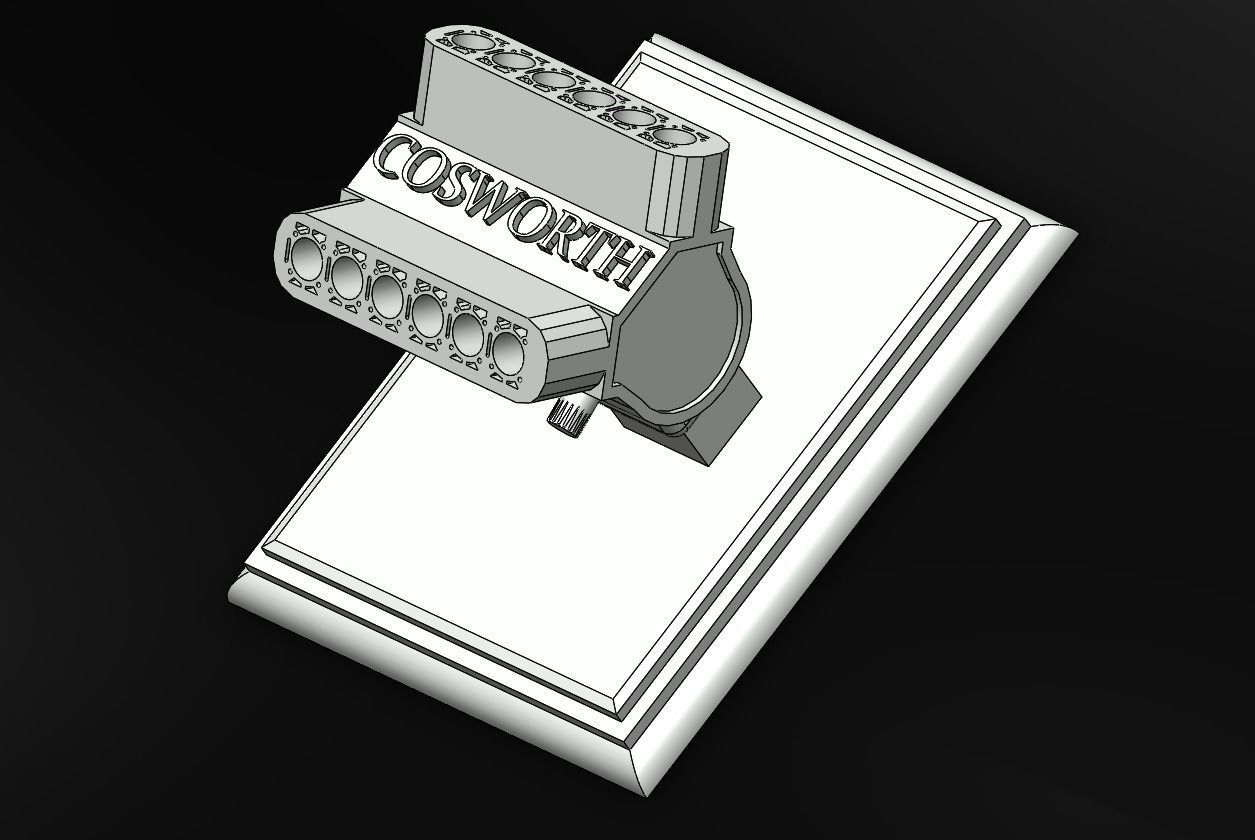 V12 engine desk gadget 3D print model_4