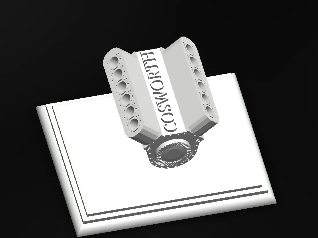 V12 engine desk gadget 3D print model_0