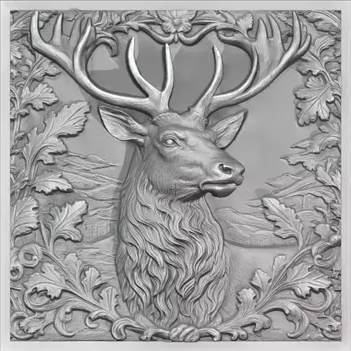 3d sculpture of a deer